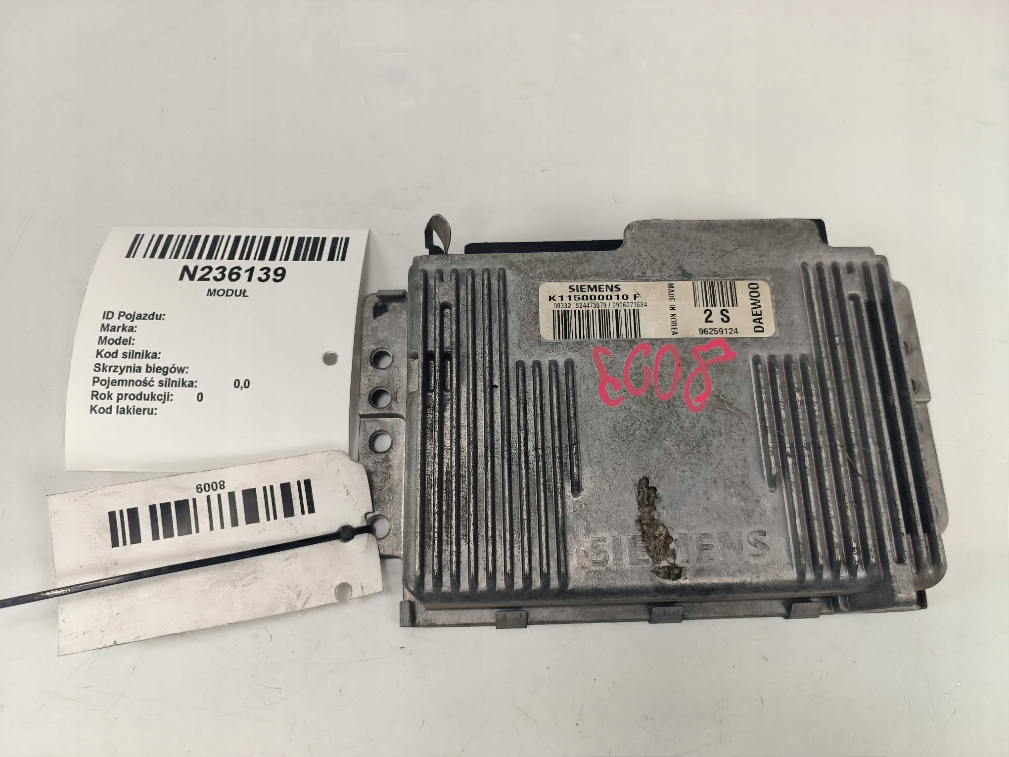 computer Motore ECU K115000010F 0.8 DAEWOO MATIZ