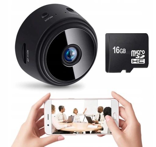 

Mini Kamera Wifi full Hd App ukryta Dvr Ip + 16GB