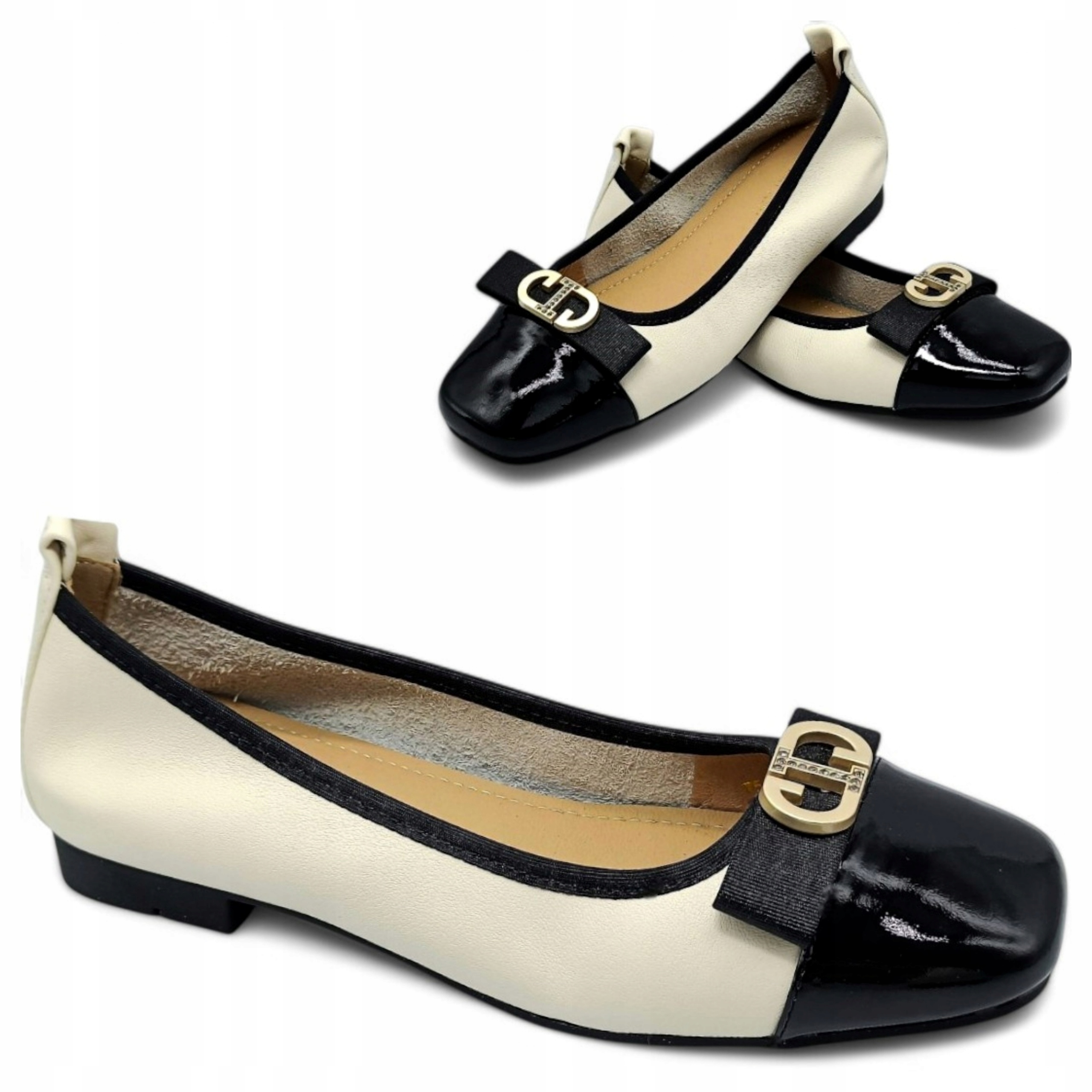 38 Loretta Dámské baleríny z přírodní kůže Pohodlné jarní módní lodičky