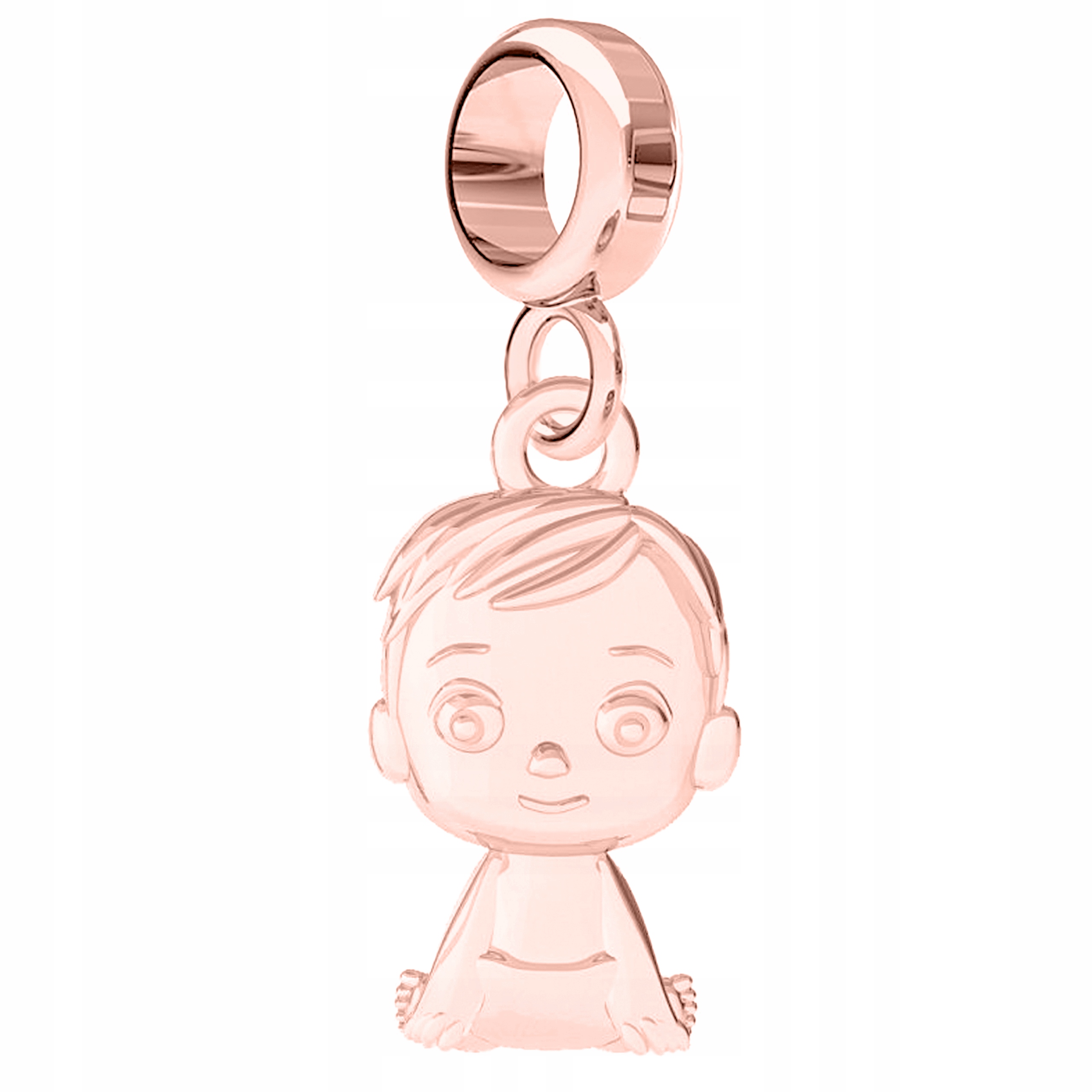 Charms Pozlacený chlapec Chlapec Rodina Dítě Syn Stříbro 925