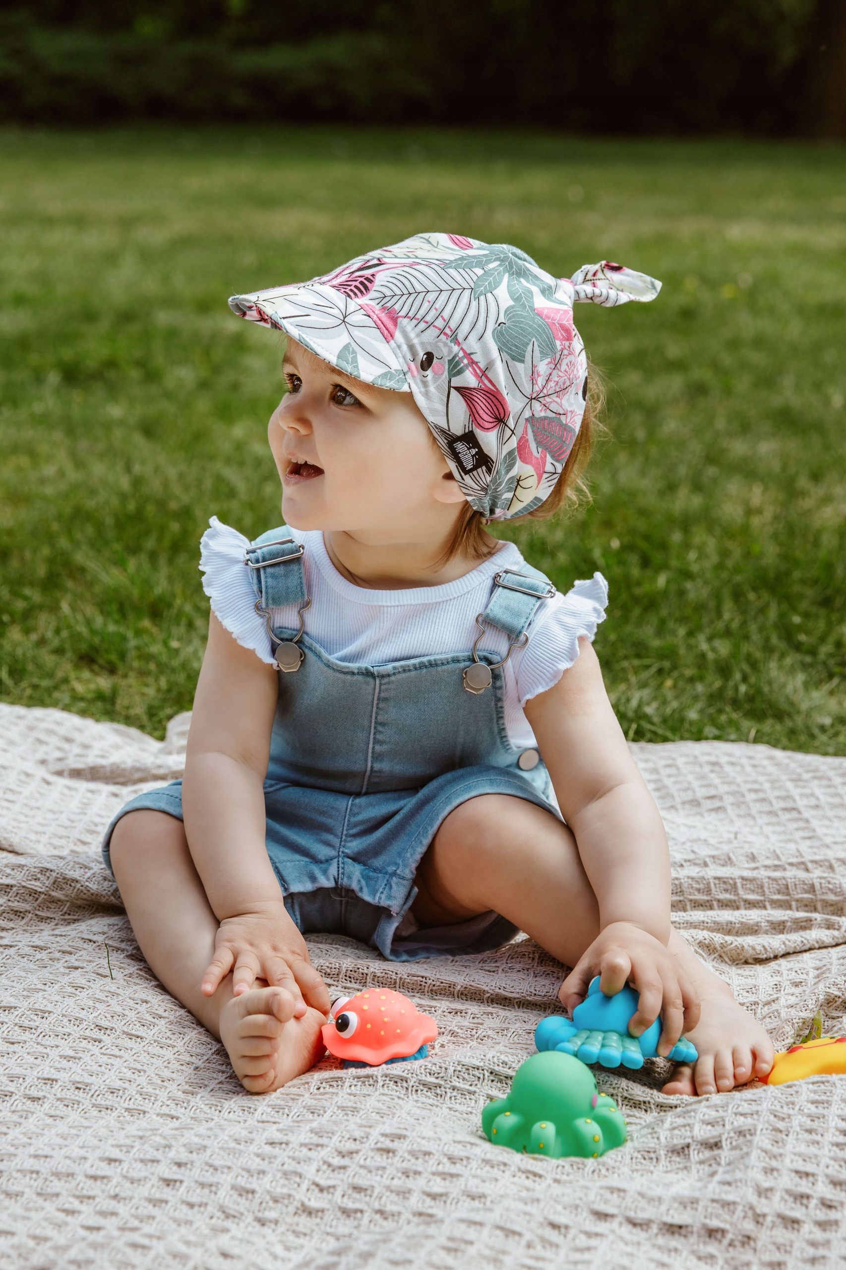 Chustka z daszkiem czapka na lato Koala Różowy Marka Imperium Czapek