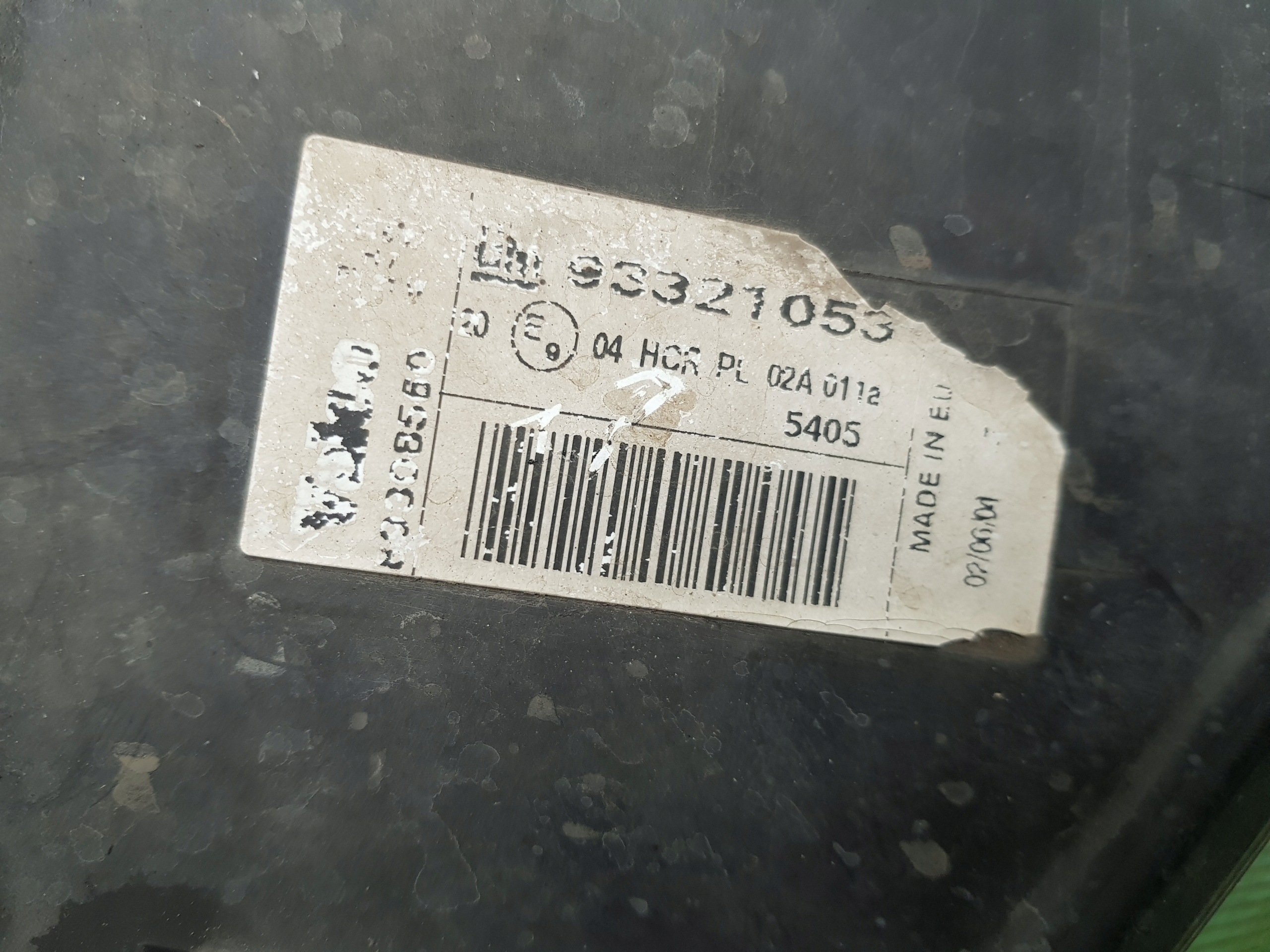 light right front OPEL MERIVA A 93321053