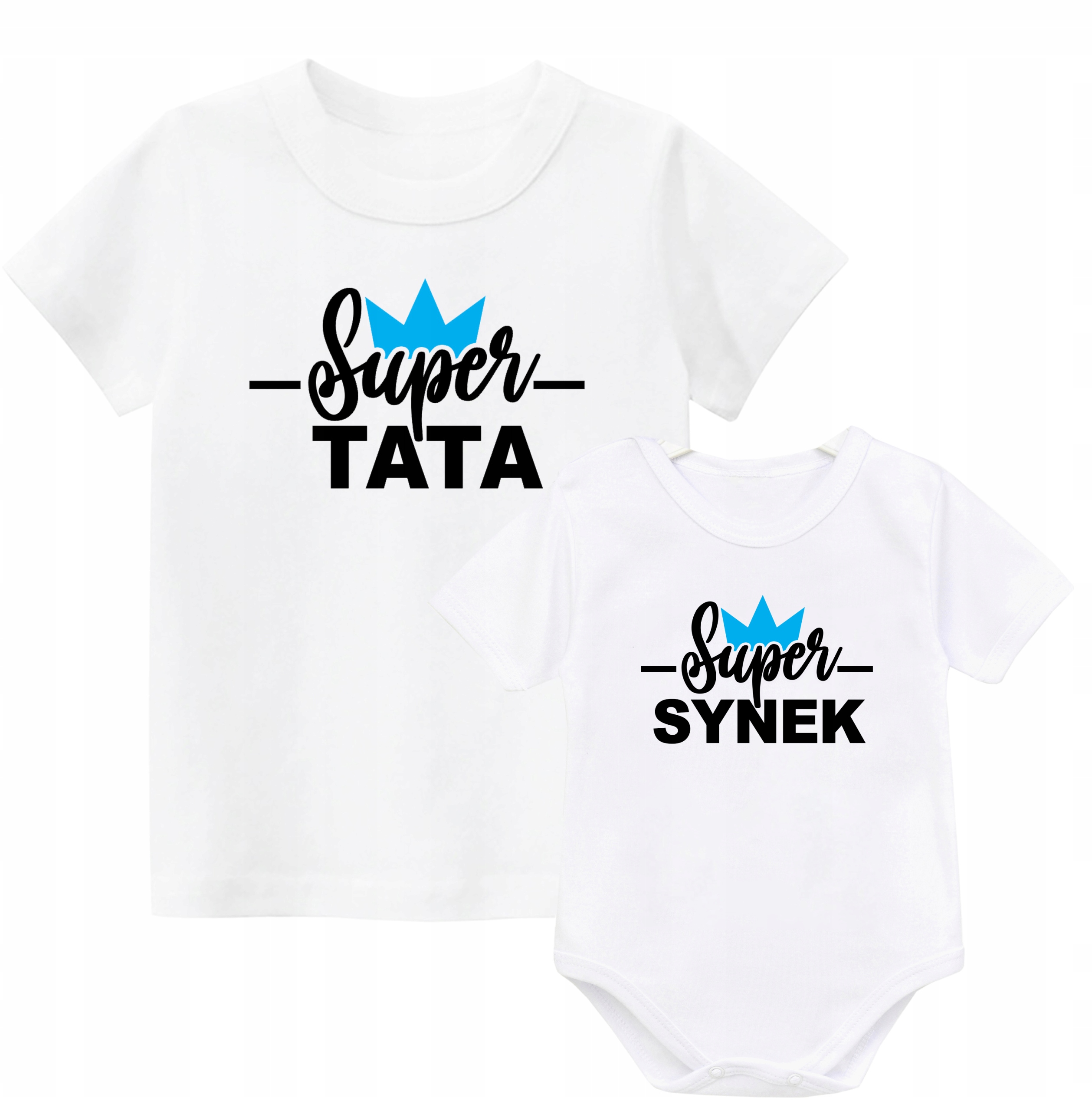 

Zestaw koszulek Super Tata Synek Prezent r. 86