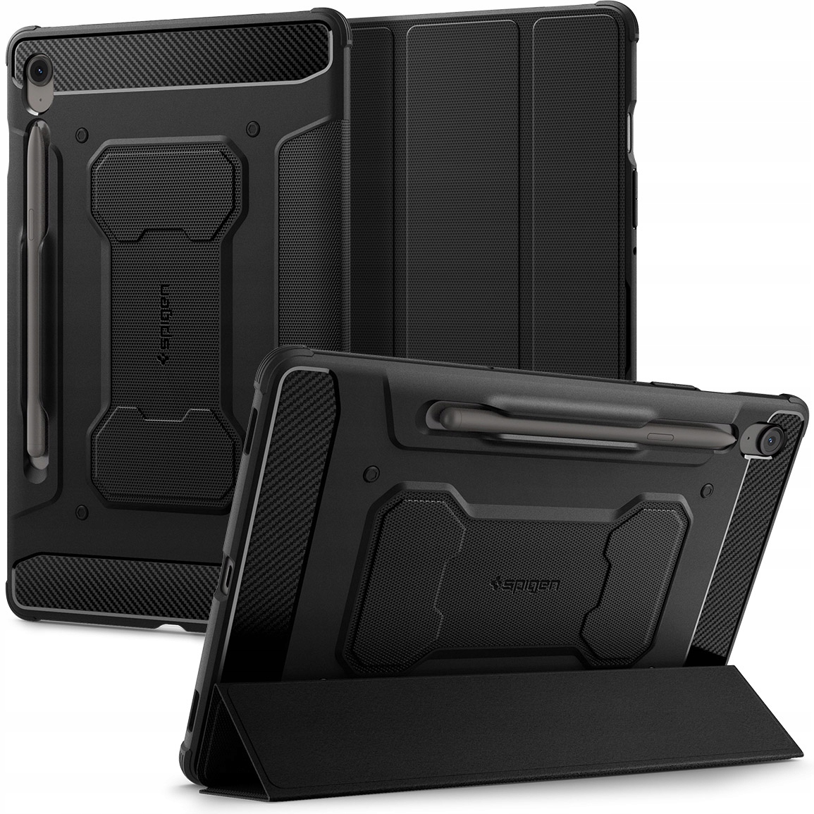 Pouzdro s klopou pro Galaxy Tab S10 Fe S9, Spigen Rugged Armor Pro pouzdro