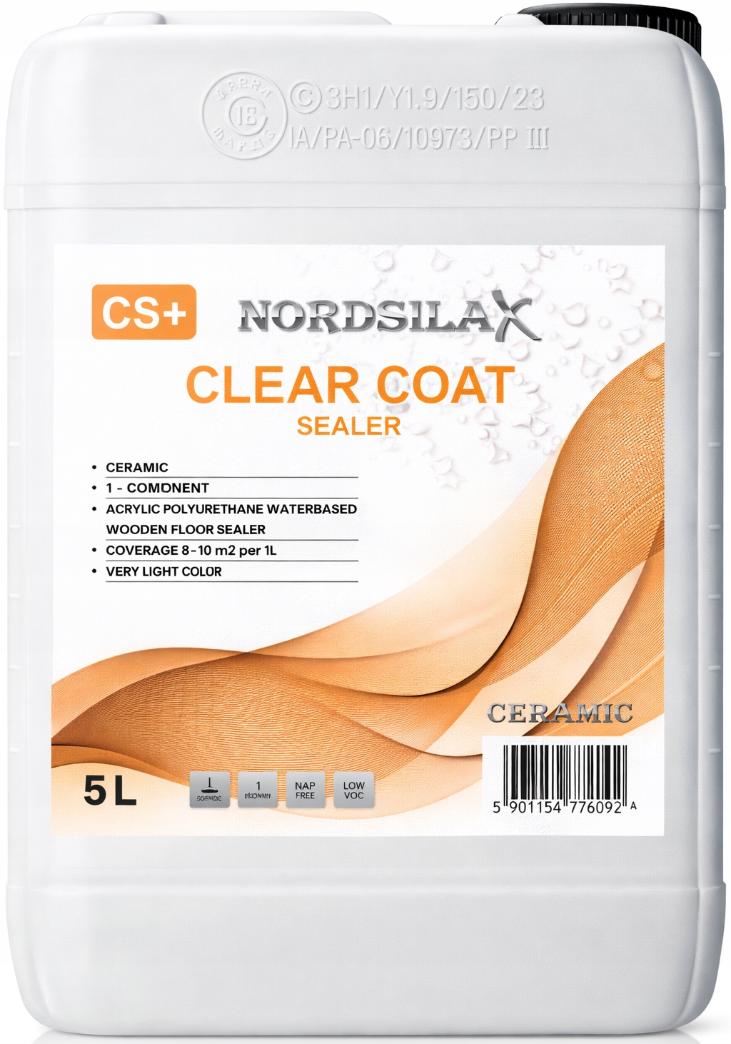 Nordsilax Clear Coat 5L keramický vodný podkladový lak na parkety