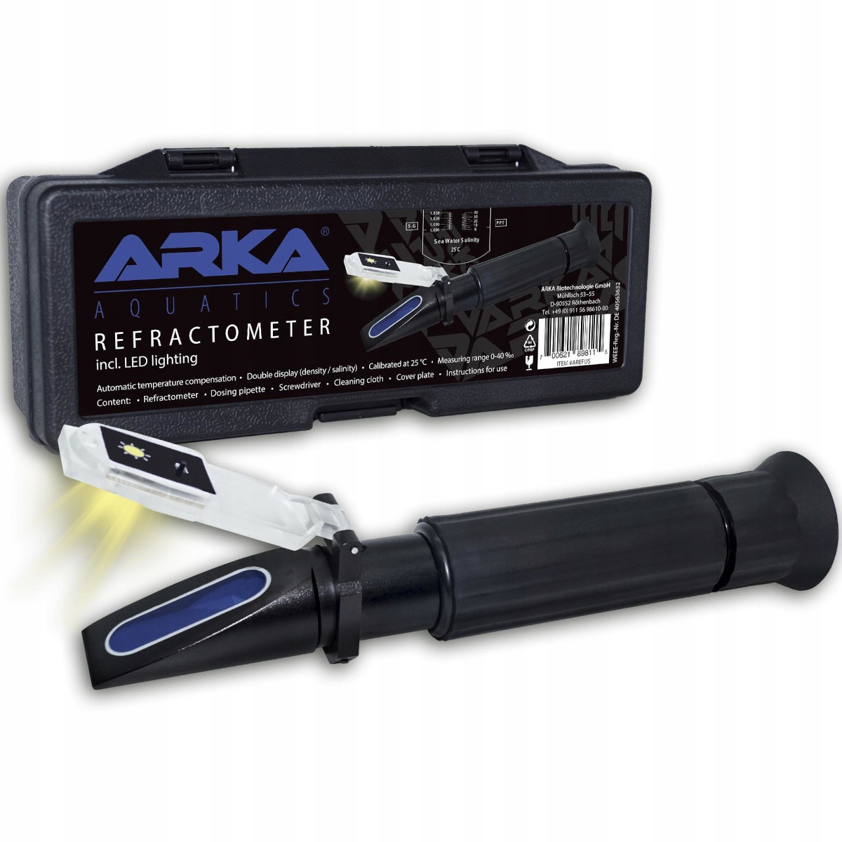 Levně Arka Aref Refraktometr pro měření slanosti