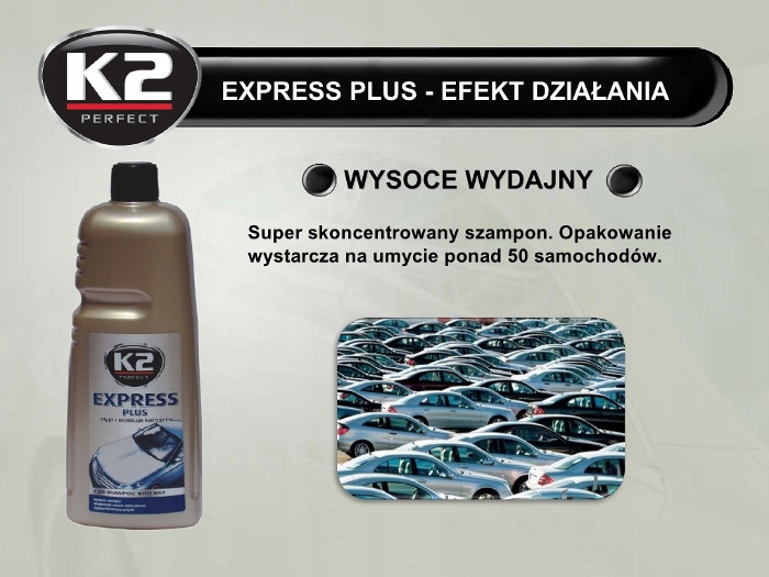 K2 EXPRESS PLUS SZAMPON Z WOSKIEM DO MYCIA AUTA SAMOCHODU 5000ml 5L 5l Producent K2