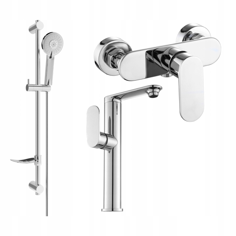 Mexen Milo DF40 sprchová súprava, chrómová