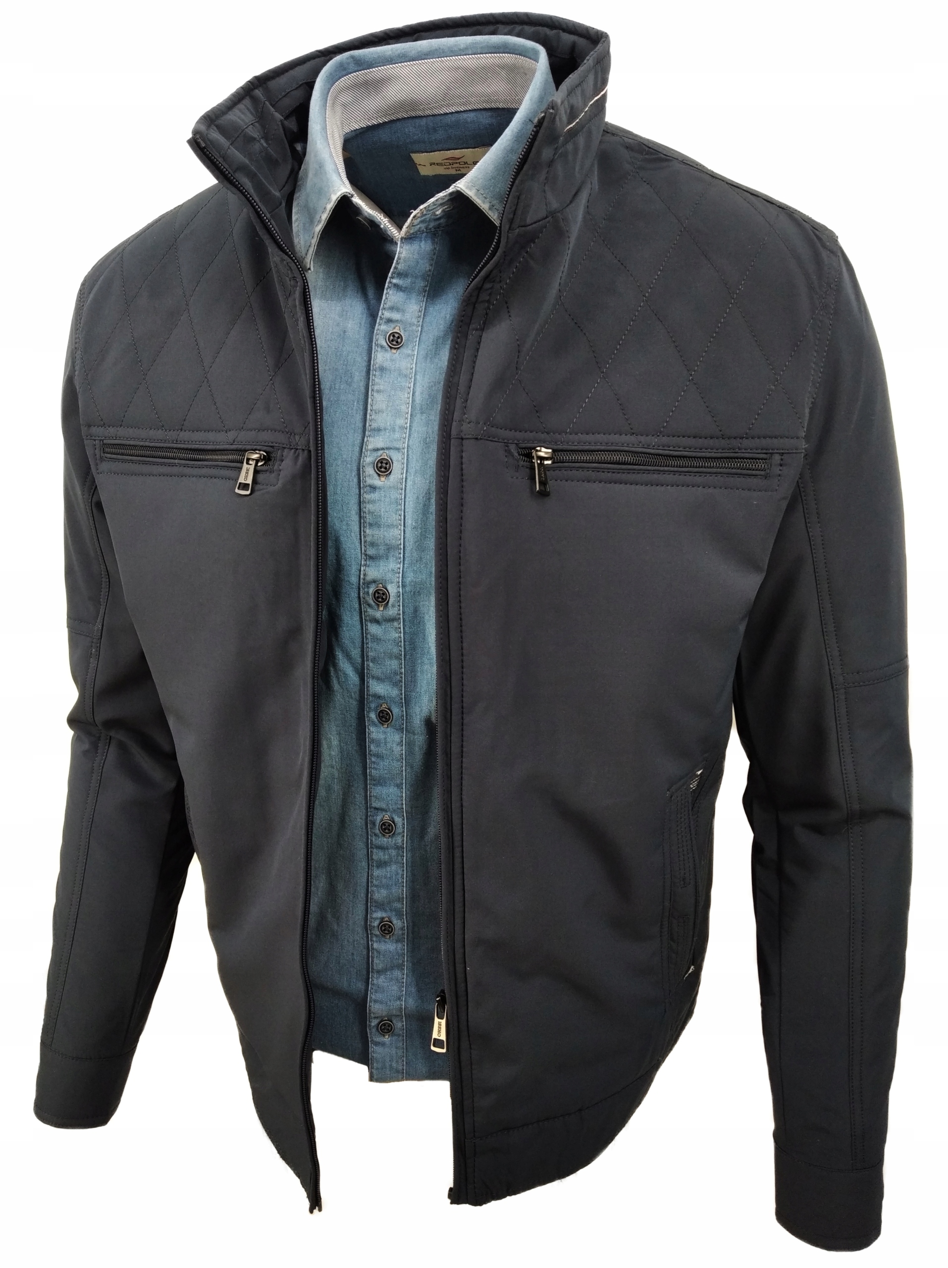 Pánská Přechodová Bunda Tmavě Modrá Rovná 2452 XXXL 3XL