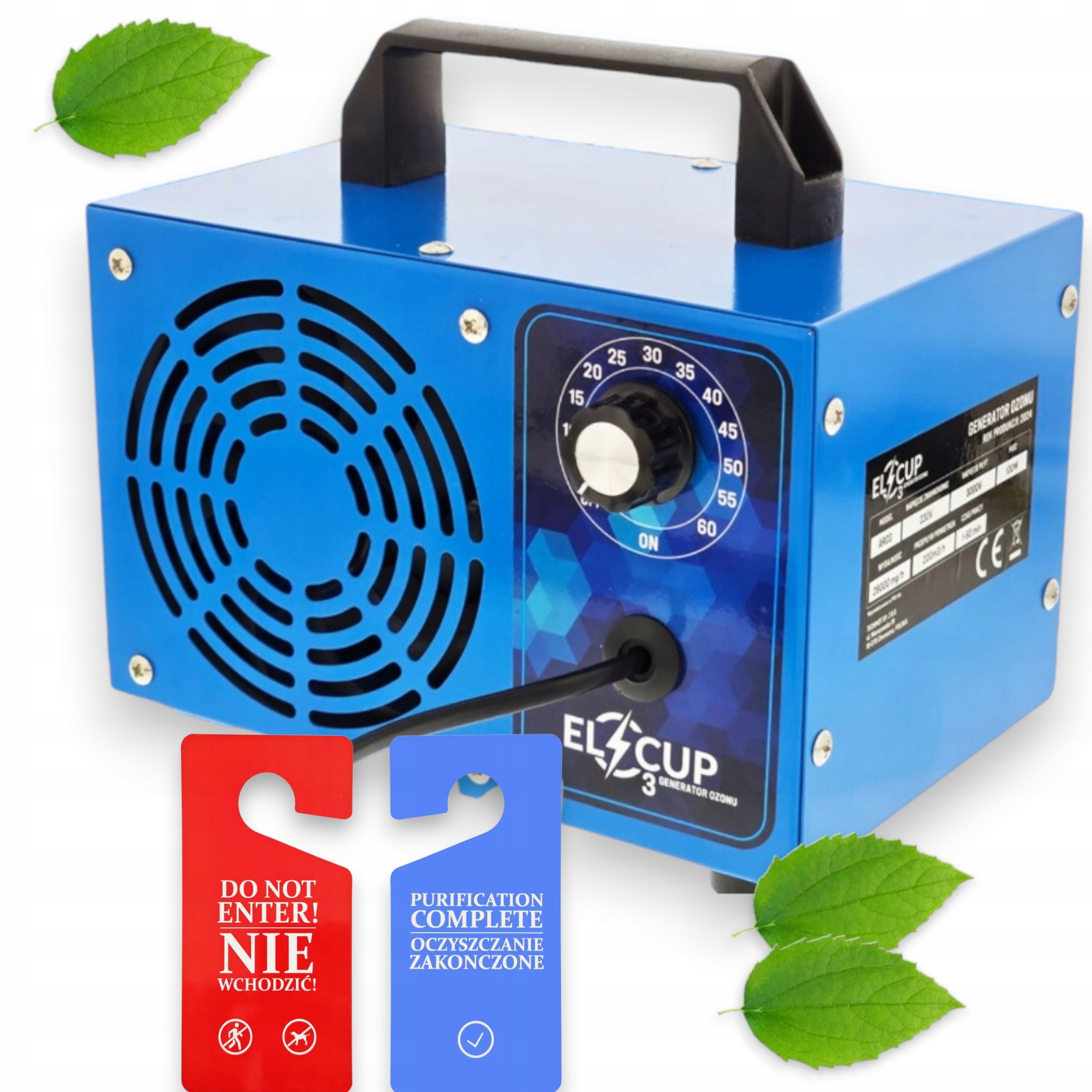 GENERATOR OZONU OCZYSZCZACZ POWIETRZA OZONATOR KOMPAKTOWY WYDAJNY + GRATIS