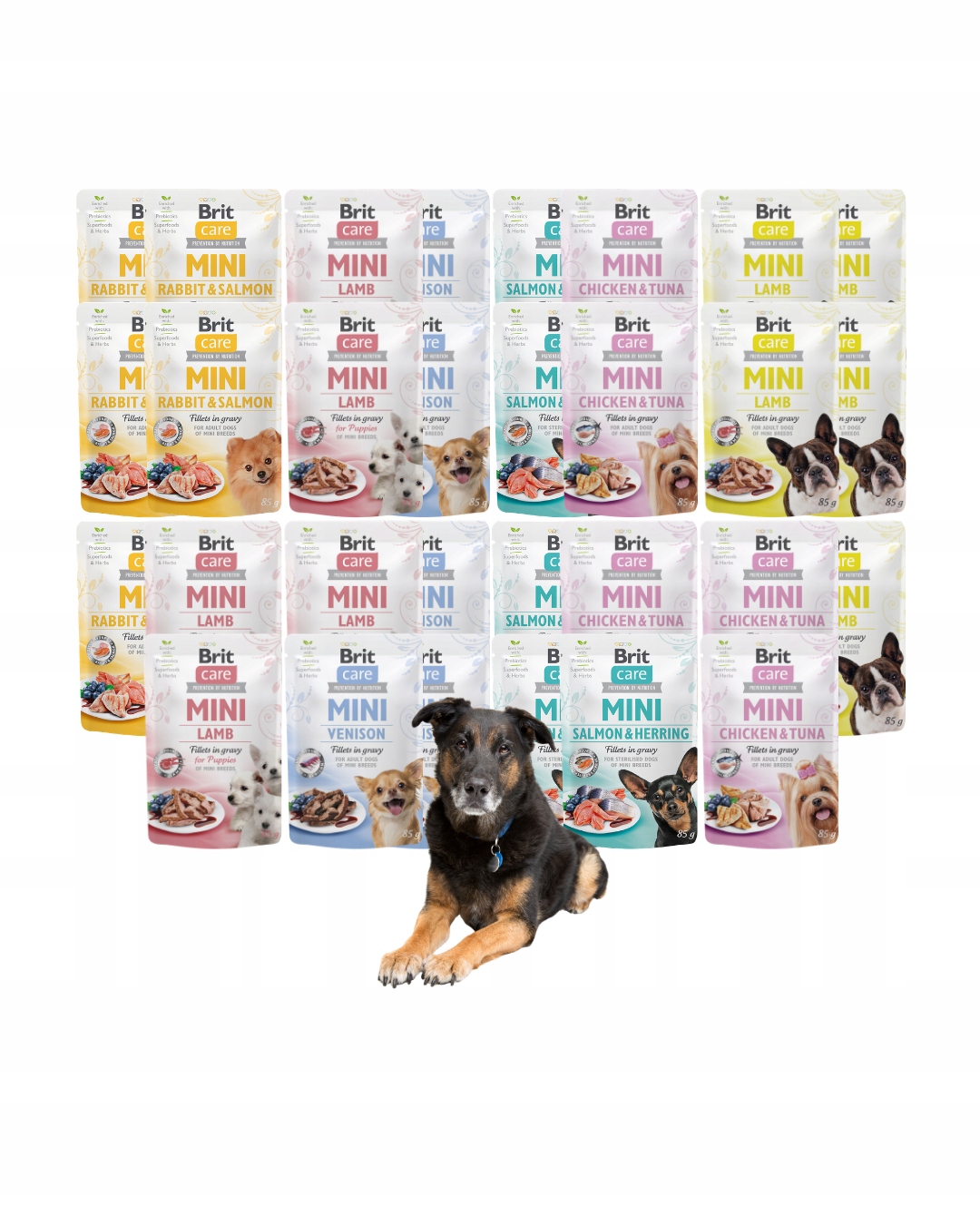 Levně Brit Care Mini vlhké krmivo pro psy MIX Chutí 30x85g Malá Plemena