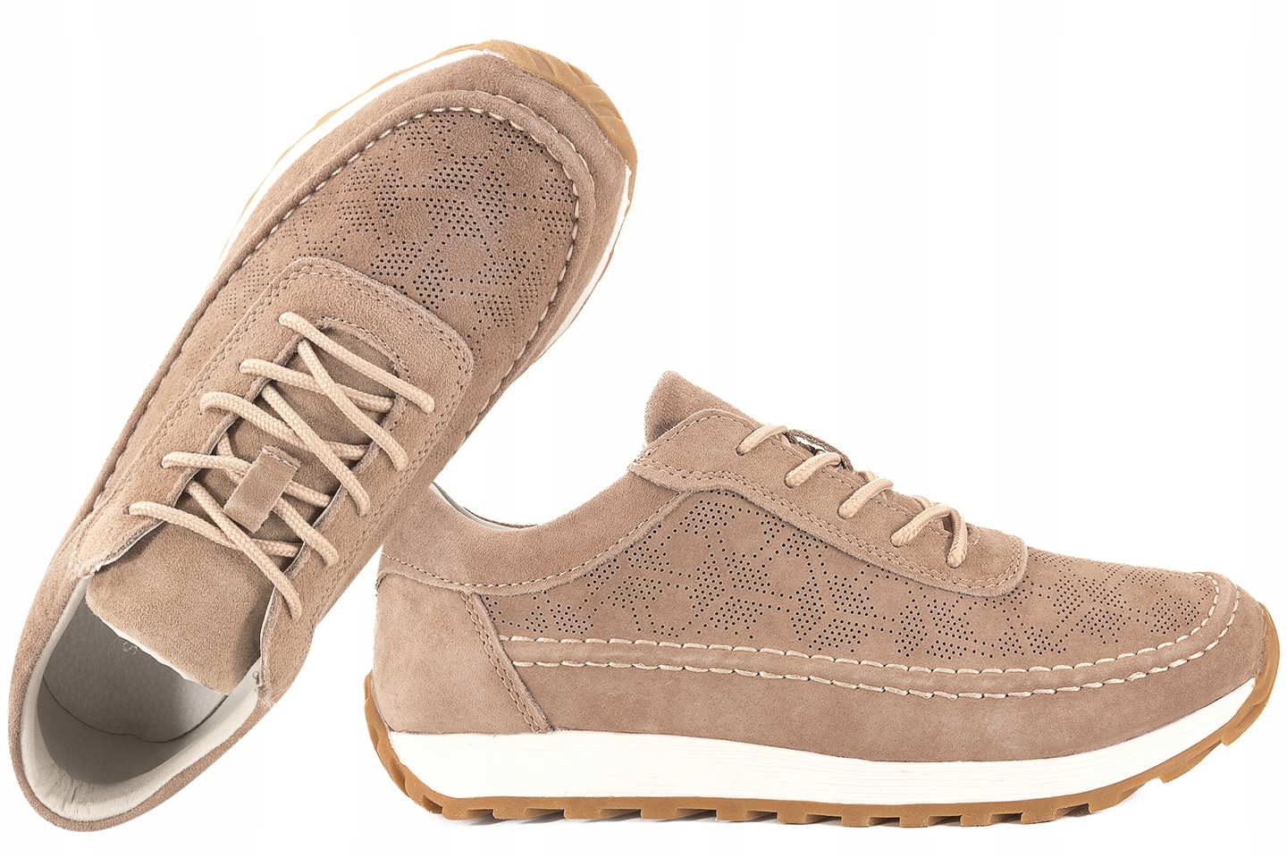 Sergio Leone SP-001 Ažurové Kožené Polobotky Sportovní Tenisky Semiš Bronz