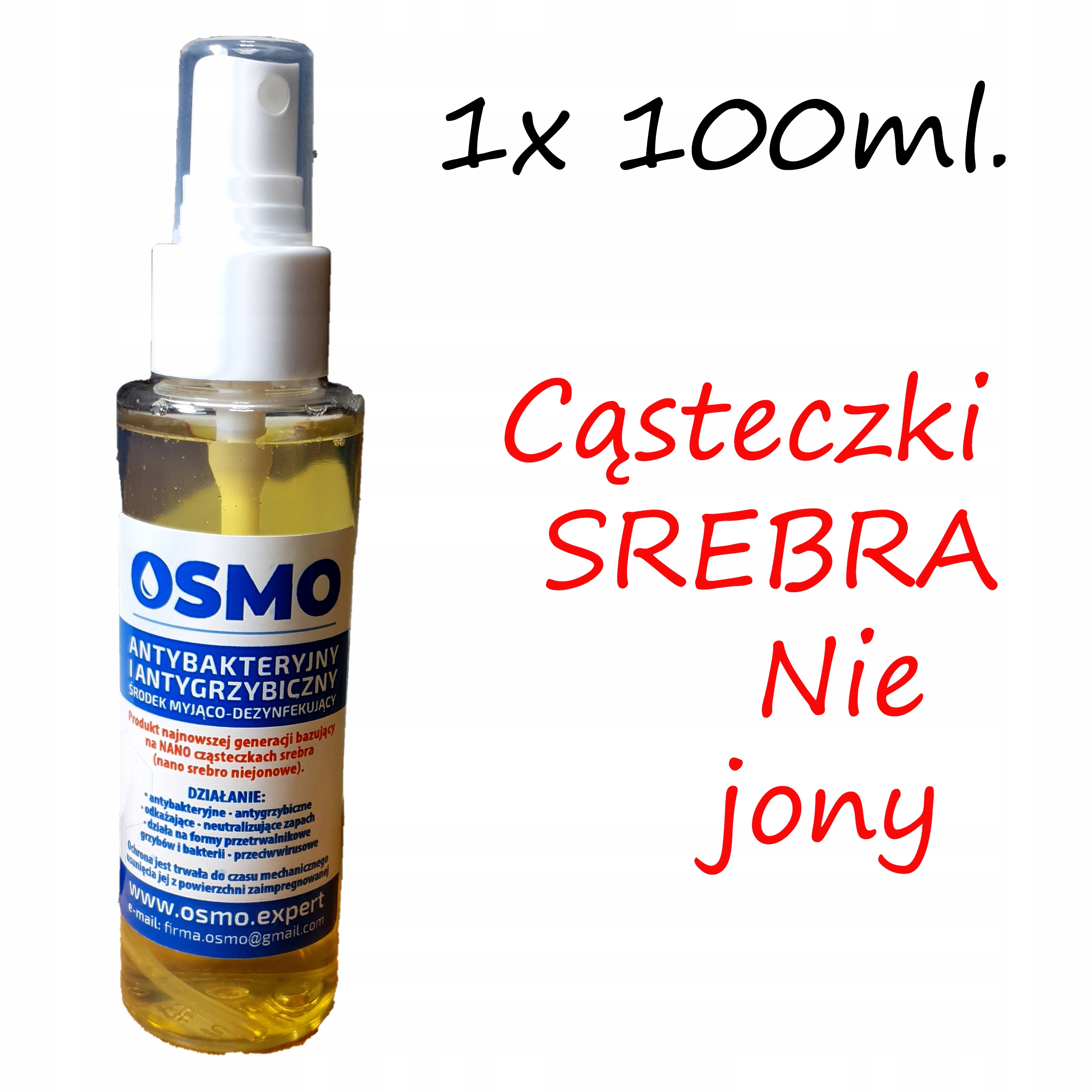 nano srebro cząsteczki atomizer klima tapicerka100 Producent Inny