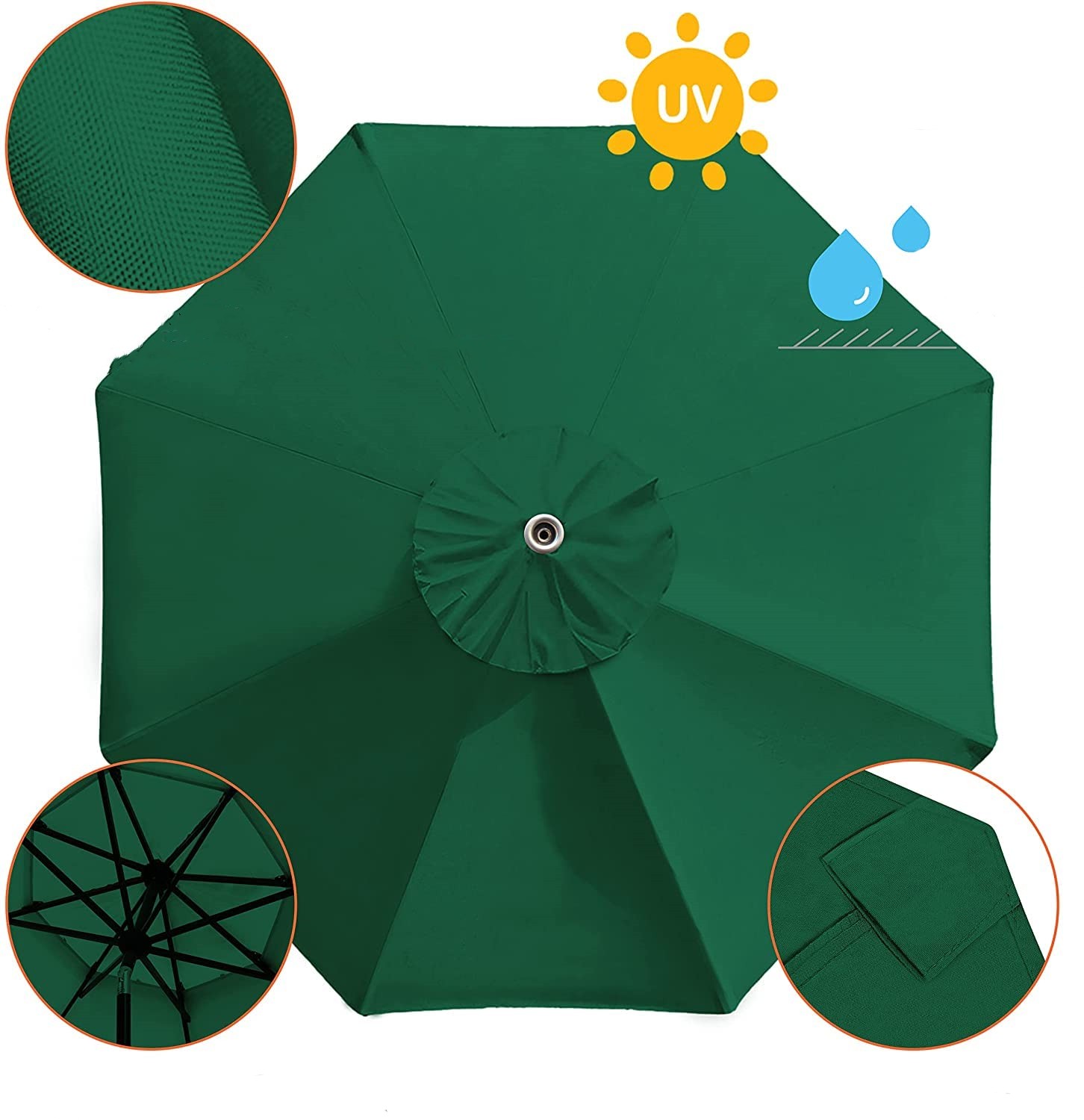 Poszycie wymienne materiał parasola ogrodowego 8 ramion 300cm