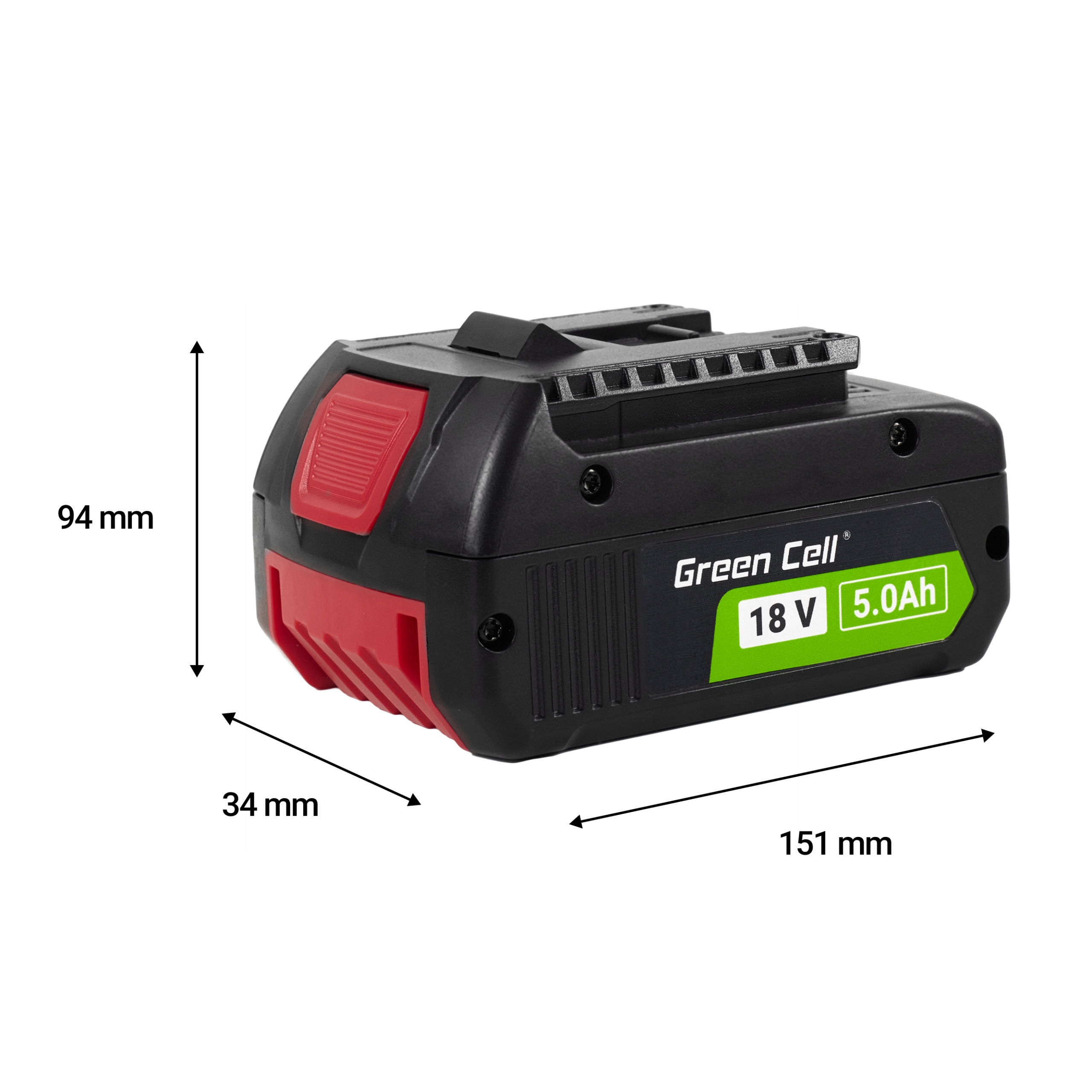 Bateria Green Cell 1600A002U5 do Bosch GBA 18V Professional System 18 V 5Ah Pojemność akumulatora 5 Ah