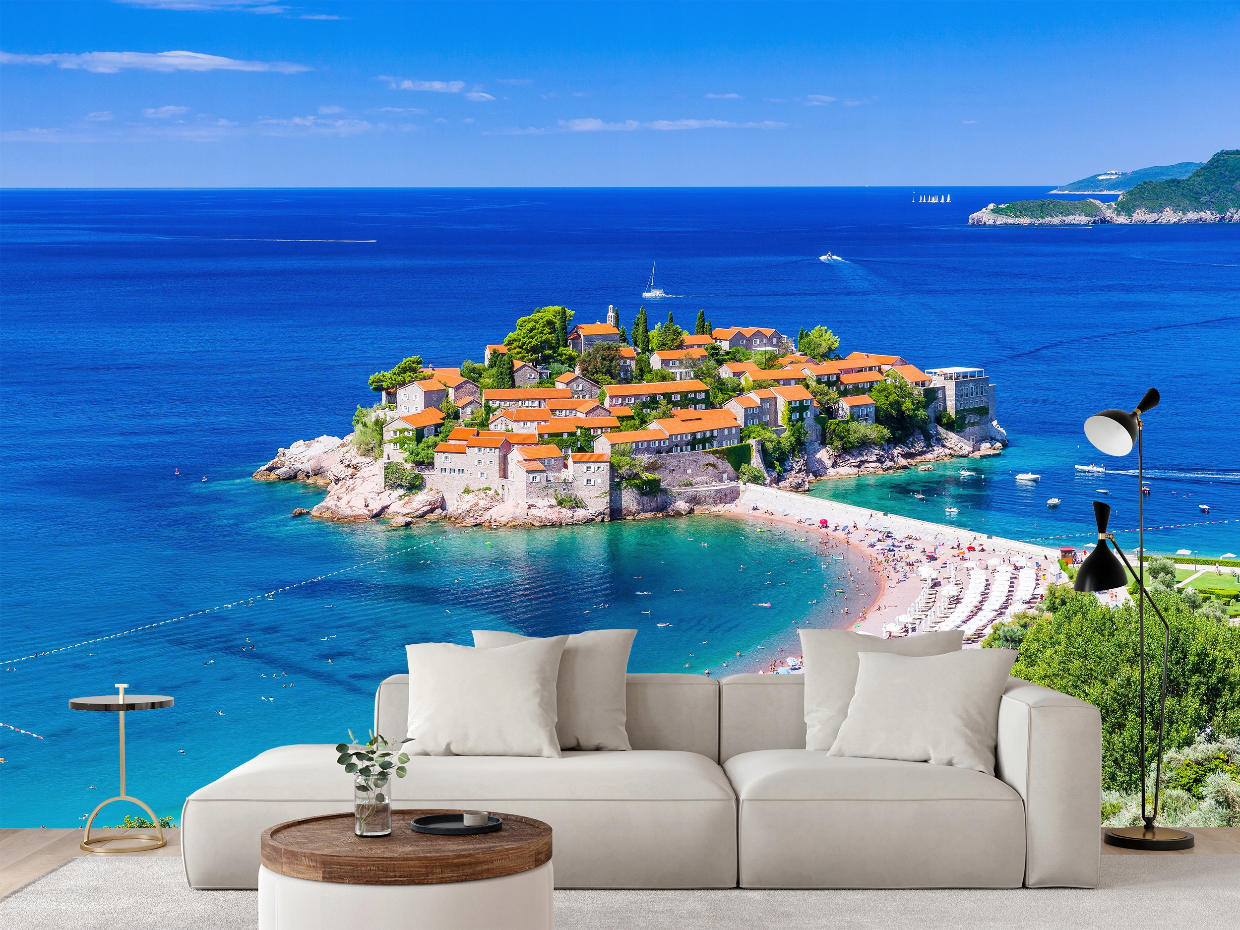 Fototapeta Sveti Stefan V Černé Hoře 450 x 300 cm