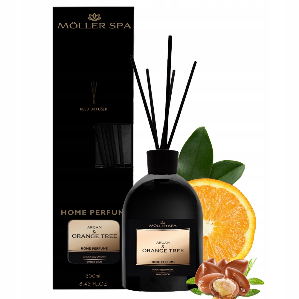 Levně Vůně Arganu a Pomeranč Do Domácnosti Tyčinky Osvěžovač 250 ml Velká Objem