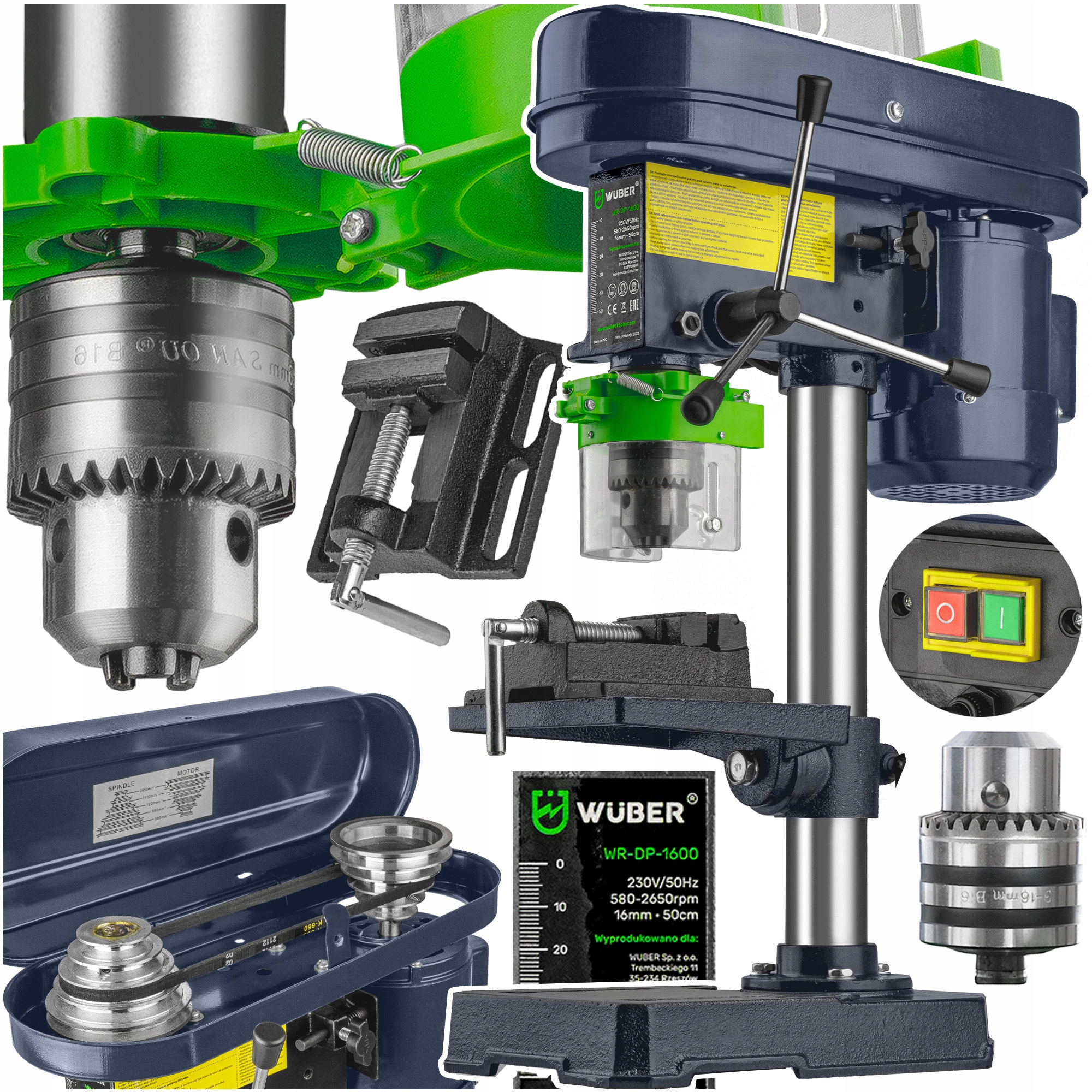 Sloupová Stolová Vrtačka S Výkonem 1600 W, Výkonná, Zámečnická Svěrák