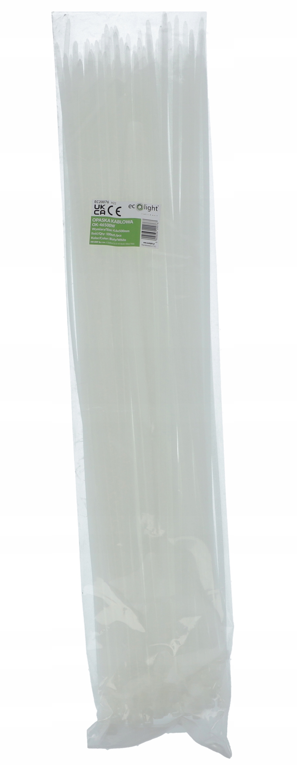 

Opaski Zaciskowe Kablowe Trytki Białe 4,6X500