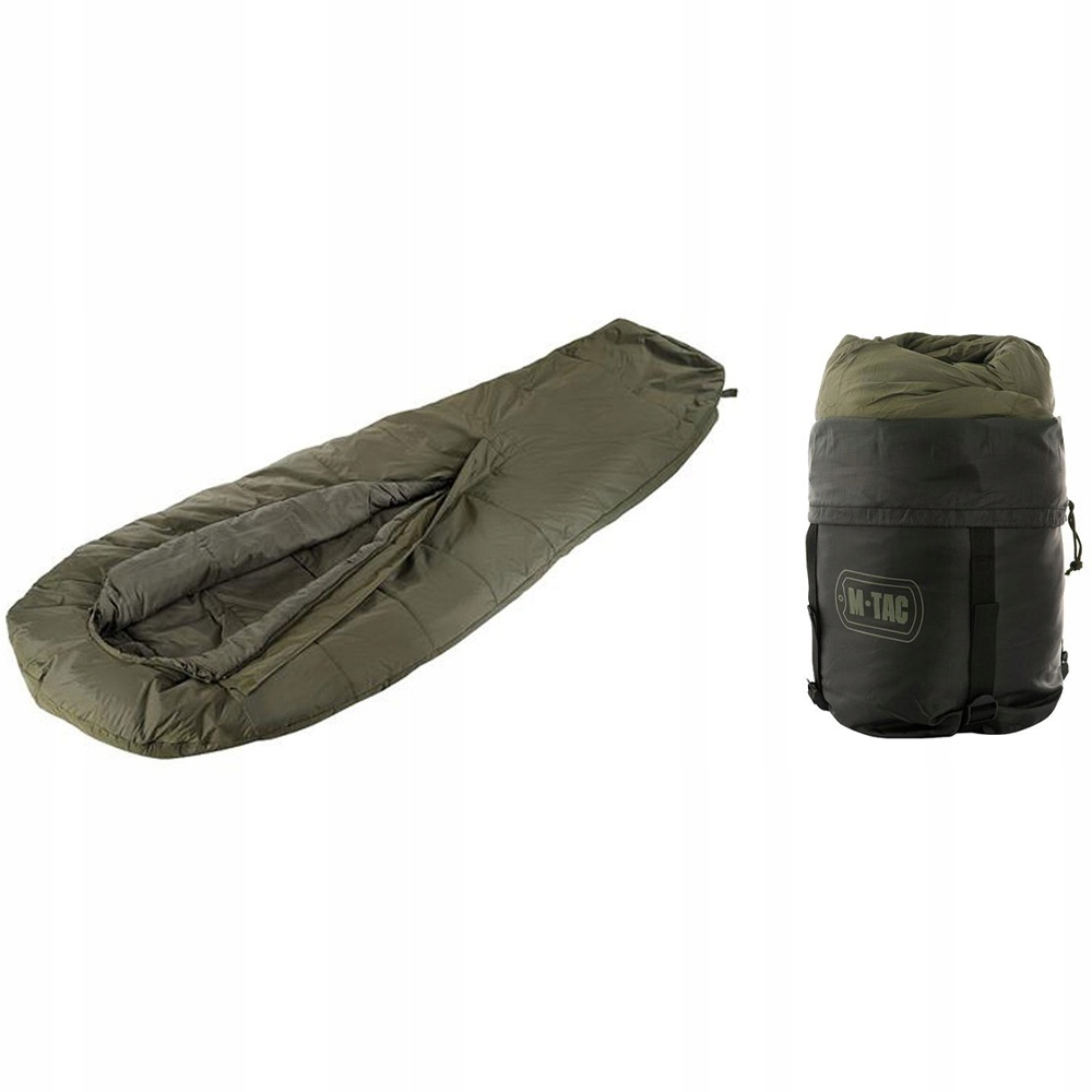 M-Tac Śpiwór 230 cm rip-stop Zielony pokrowiec Edc Biwak Survival Kemping