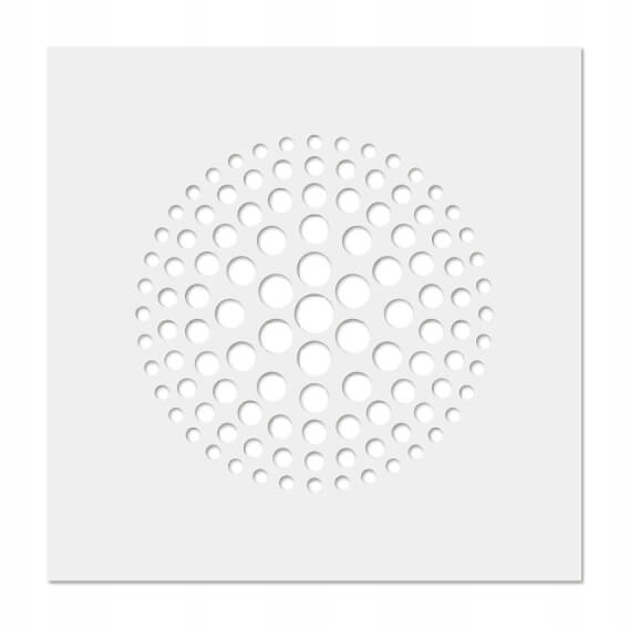 Anemostat ozdobny , kwadratowy -biały fi 100 Bąble