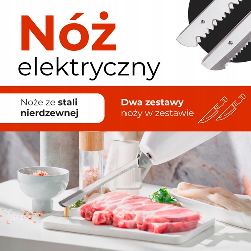 AD 4512 Elektryczny Nóż do Mrożonek i Uniwersalny 180W z 2 Ostrzami