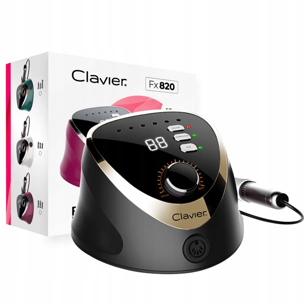 Frezarka do manicure 65W, do paznokci, pedicure Fx 820, czarna Clavier