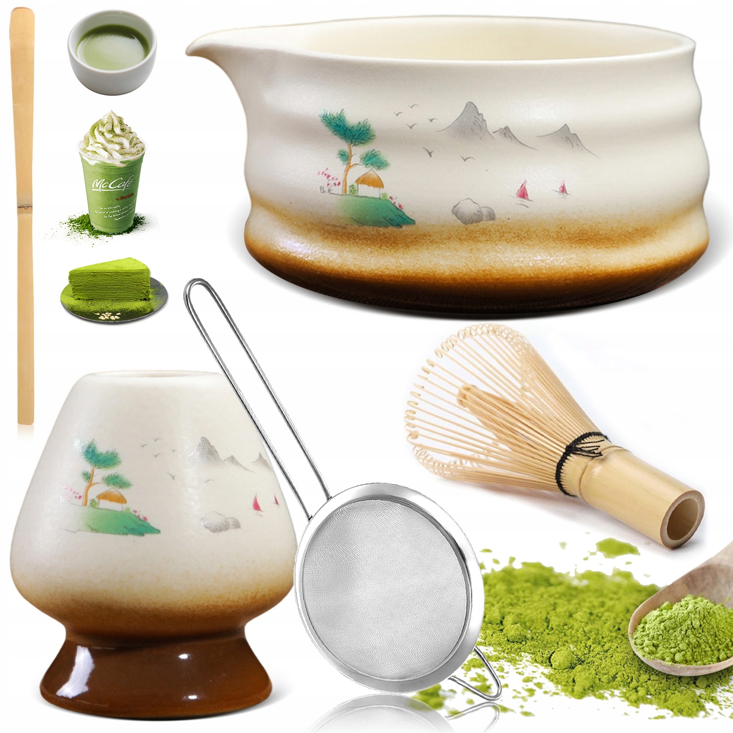 Levně Bambusový Dárková Sada Na Čaj Matchy Chashaku Jako Dárek 5KS