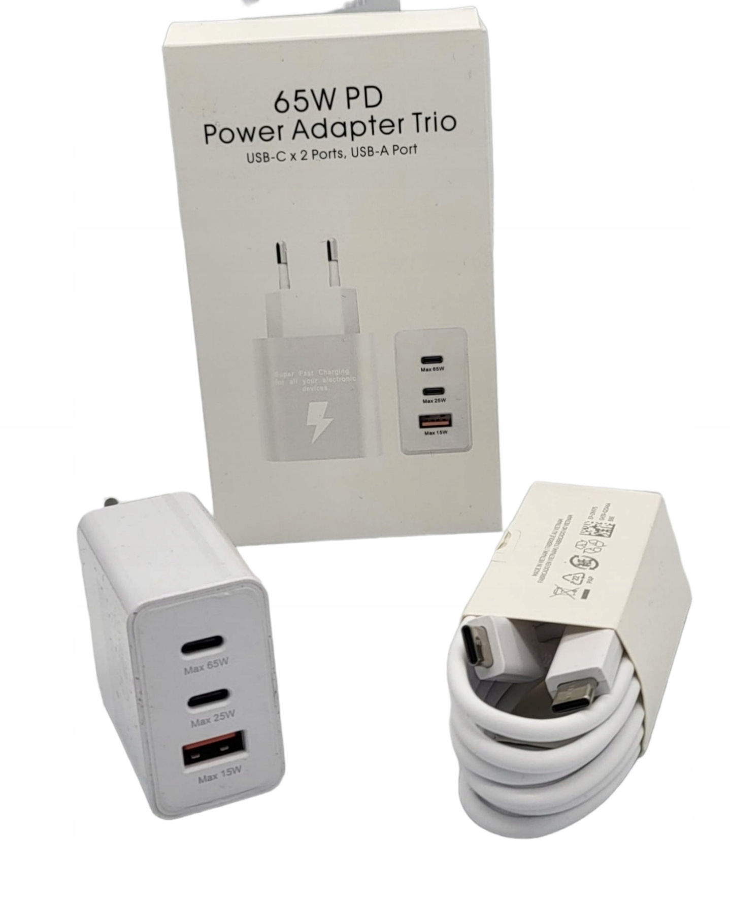 

Szybka Ładowarka Sieciowa 65W do Samsung 3xUSB C