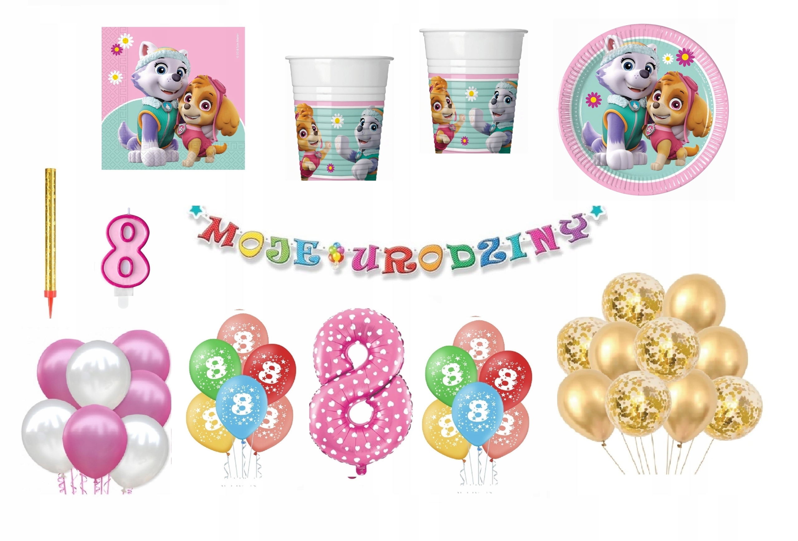 

Zestaw Paw Patrol Psi Patrol 8 Urodziny Balony