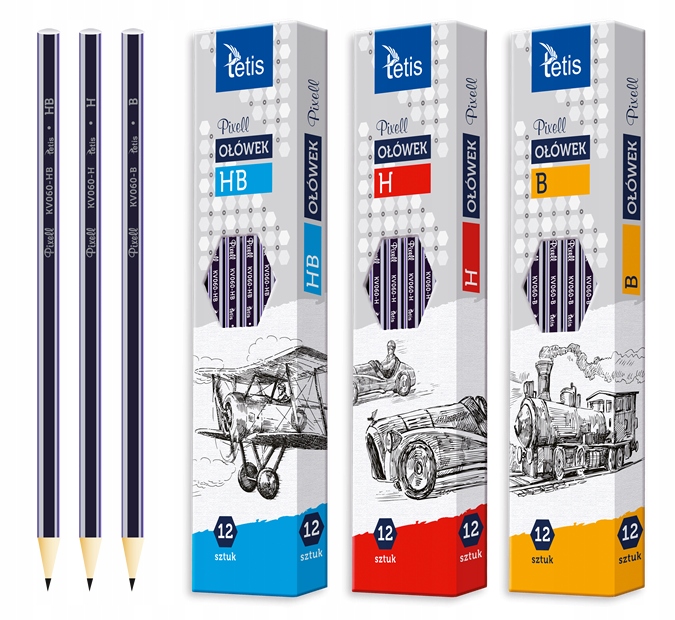 

Ołówek drewniany Tetis KV060 twardość B2