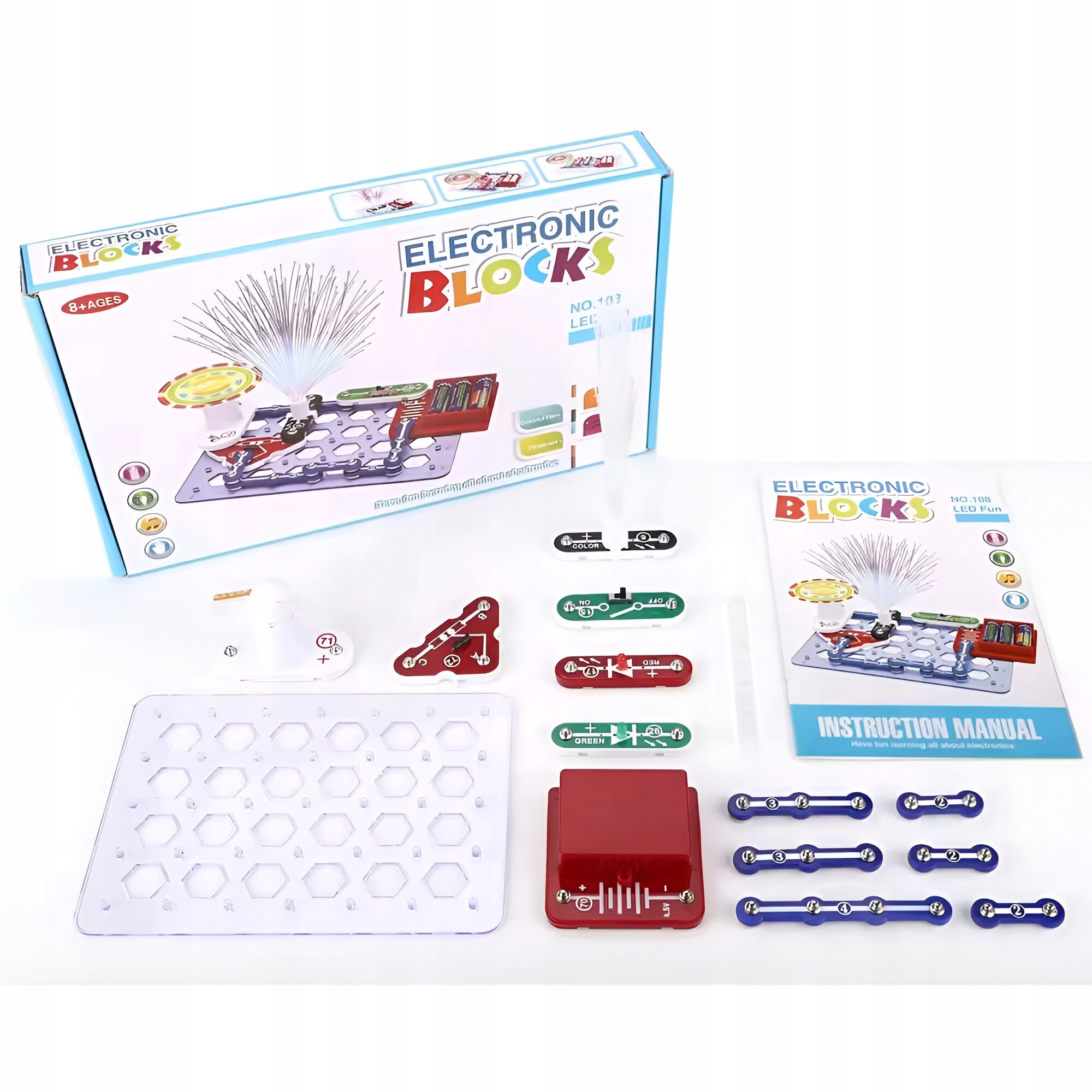 MAŁY ELEKTRONIK ZESTAW EDUKACYJNY EKSPERYMENTALNY ŚWIĘCĄCY INTERAKTYWNY Certyfikaty, opinie, atesty EN 71