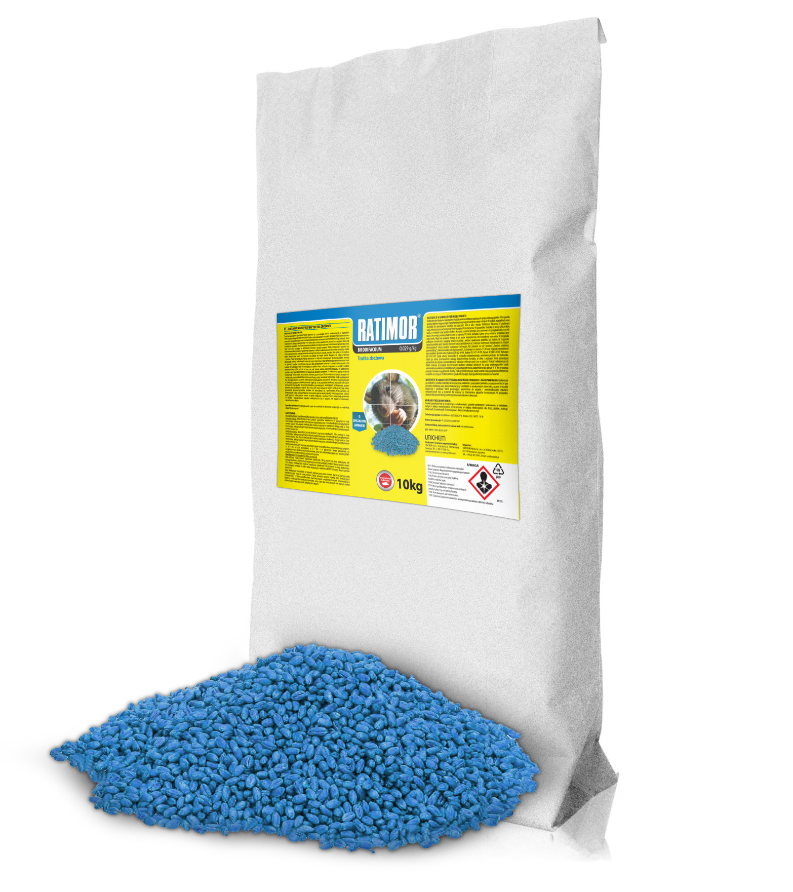 Ultra Moc Zatrute Ziarno Trutka Na Myszy I Szczury Ratimor 10KG Brodifakum