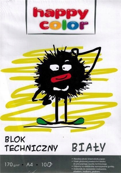 

Blok techniczny biały A4/10K Happy Color 170g/m2