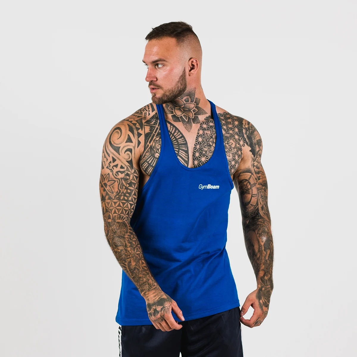 Koszulka Treningowa Sportowa Oddychająca Tank Top GymBeam XL dark blue