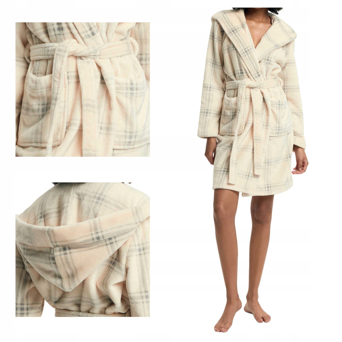 Henderson Dámský elegantní a pohodlný župan Danna 43596 ecru S