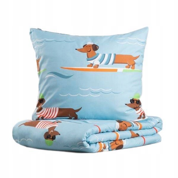 Povlečení Longo z mikrovlákna s jezevčíky 160x200 2*70x80 cm Homla