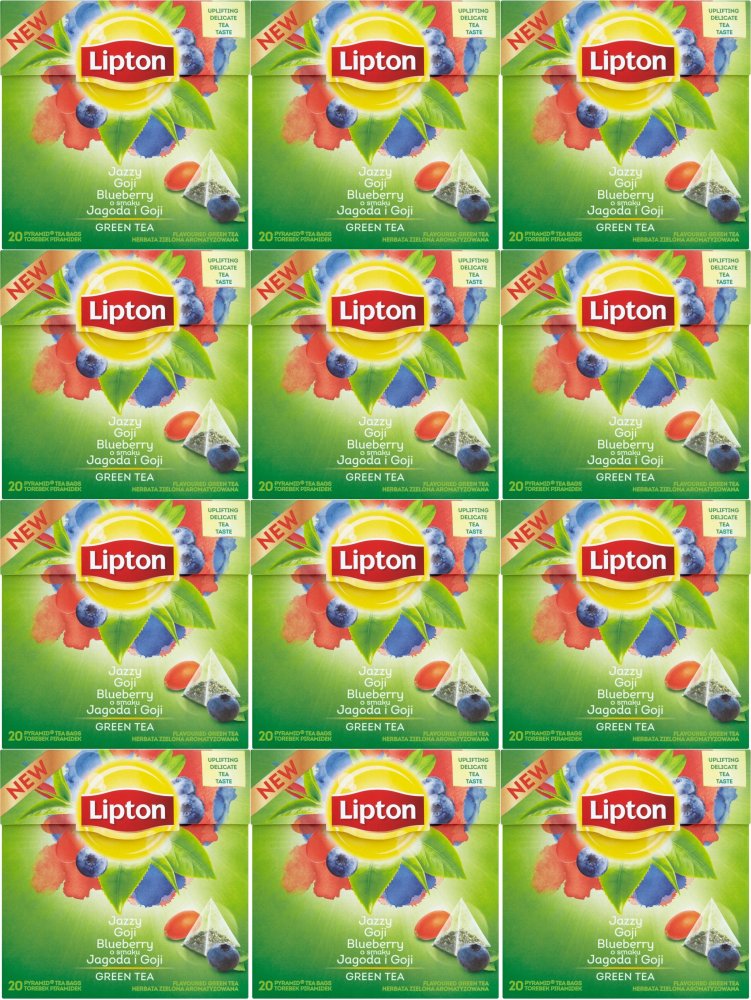 Lipton Herbata Zielon Green Jagoda i Goji 240szt