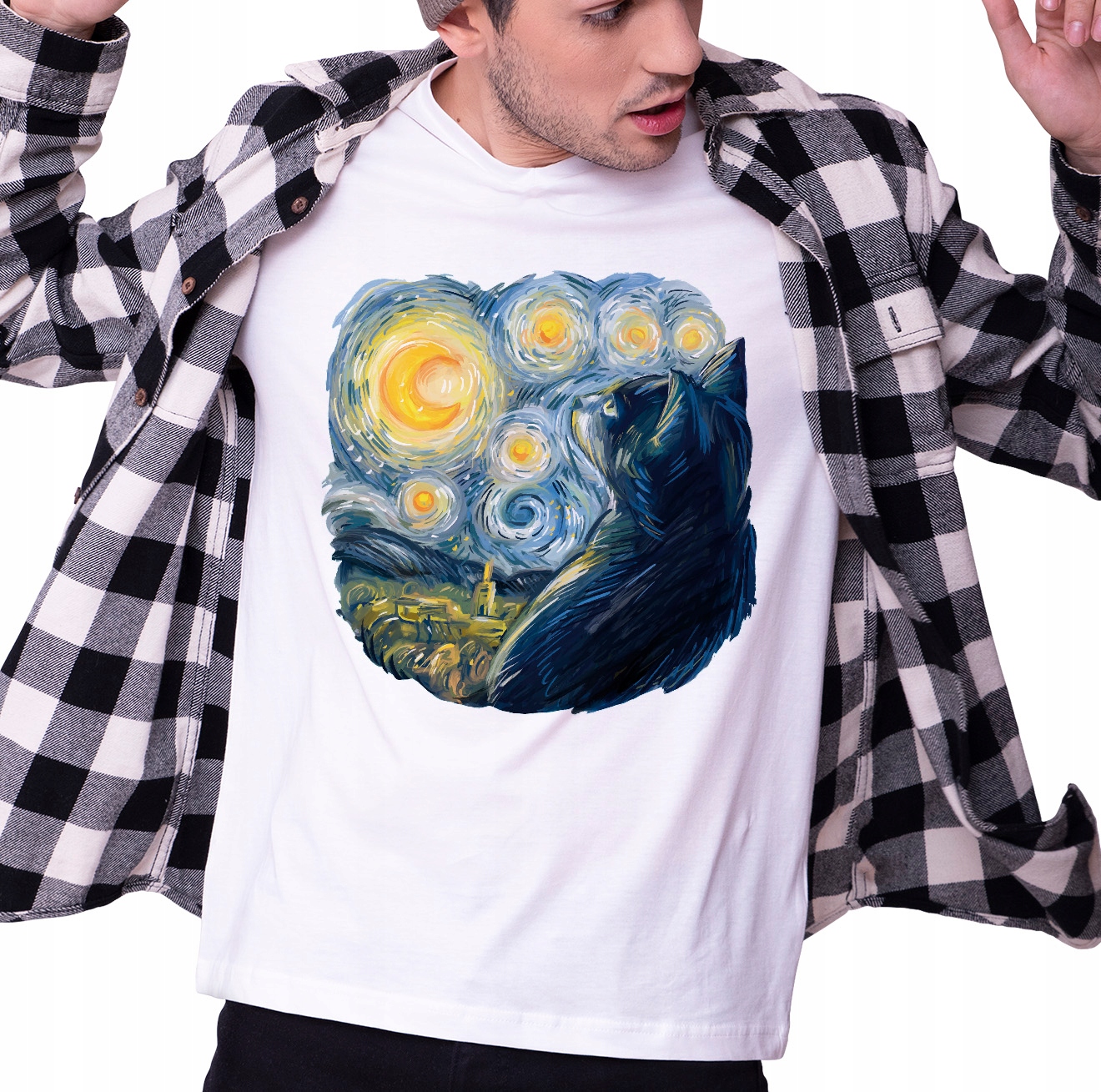 

Koszulka z kotem Kot Van Gogh Xs