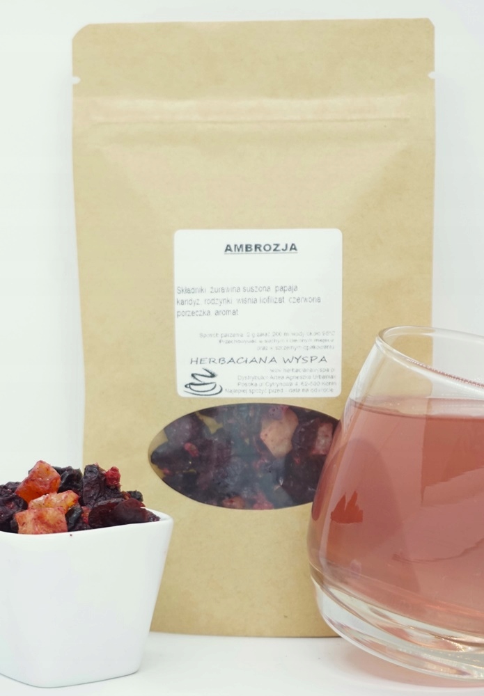 Ambrozia 1 kg čaj, sladká brusinky, papája, rozinky, višeň