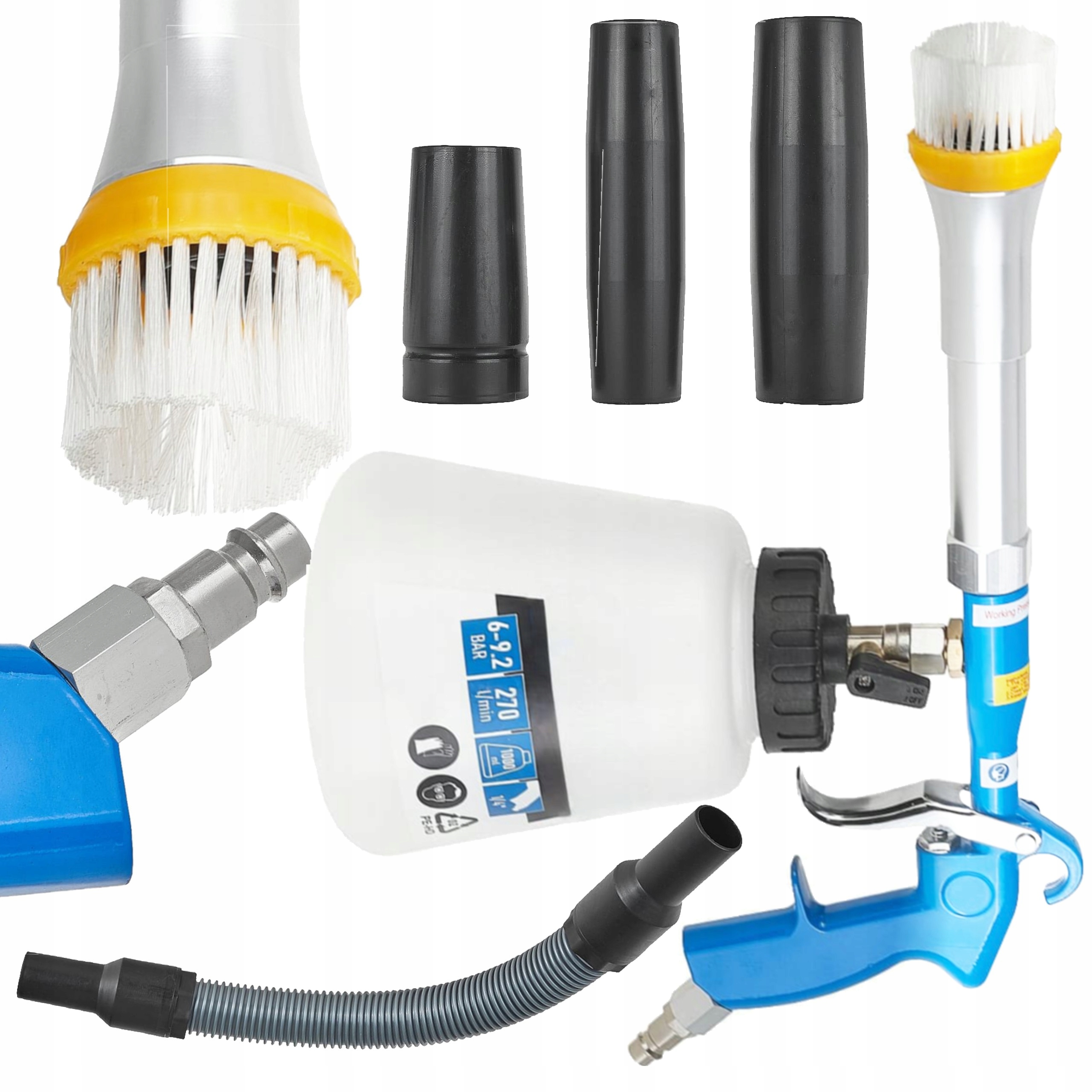 Pneumatická Pištoľ Na Pranie A Čistenie Čalúnenia 3 Adaptéry