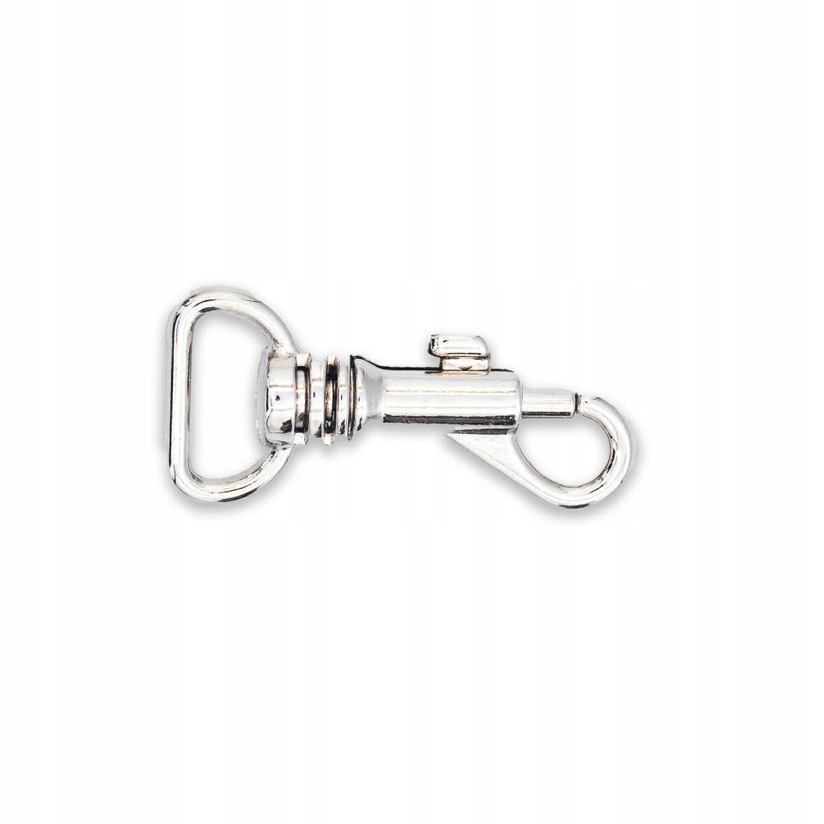 Kovová karabina na sáčky 12mm nikl 50 Ks K50