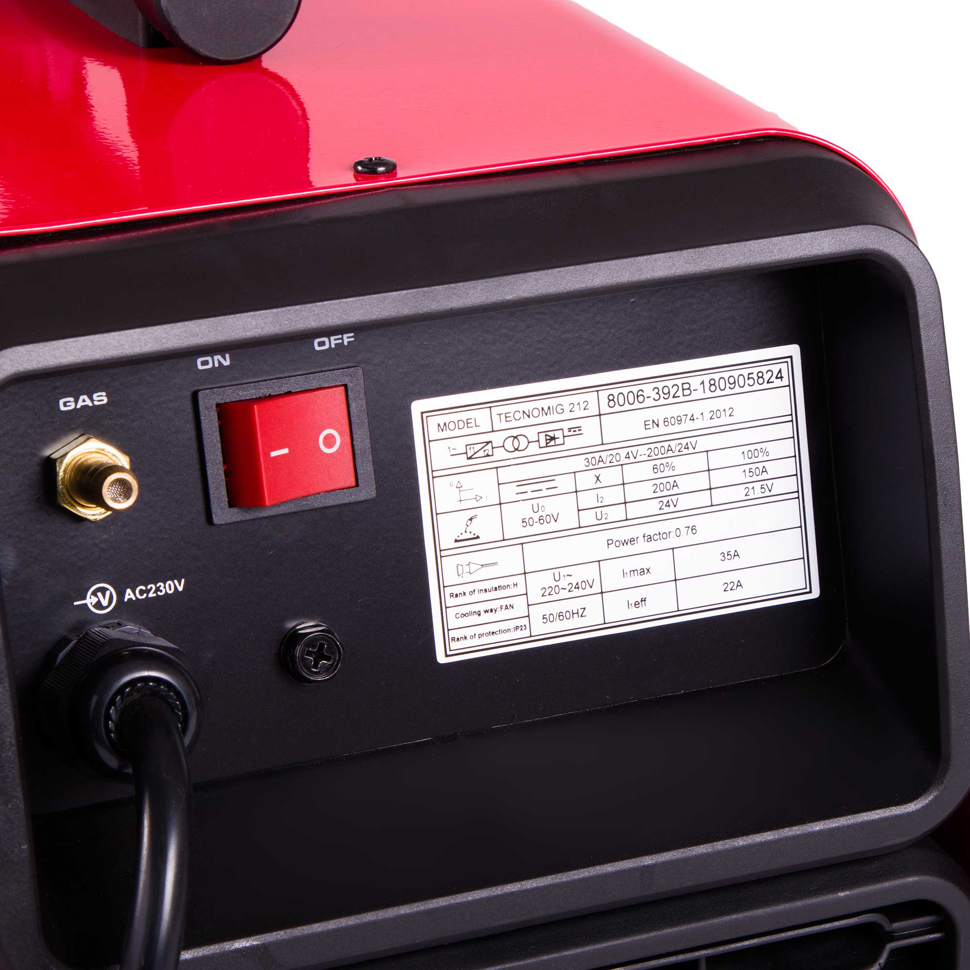 SPAWARKA INWERTOROWA INWERTER IDEAL MIG 212 MMA TIG ALU SYN 230V 200A 3W1 Maksymalna średnica elektrody 4 mm