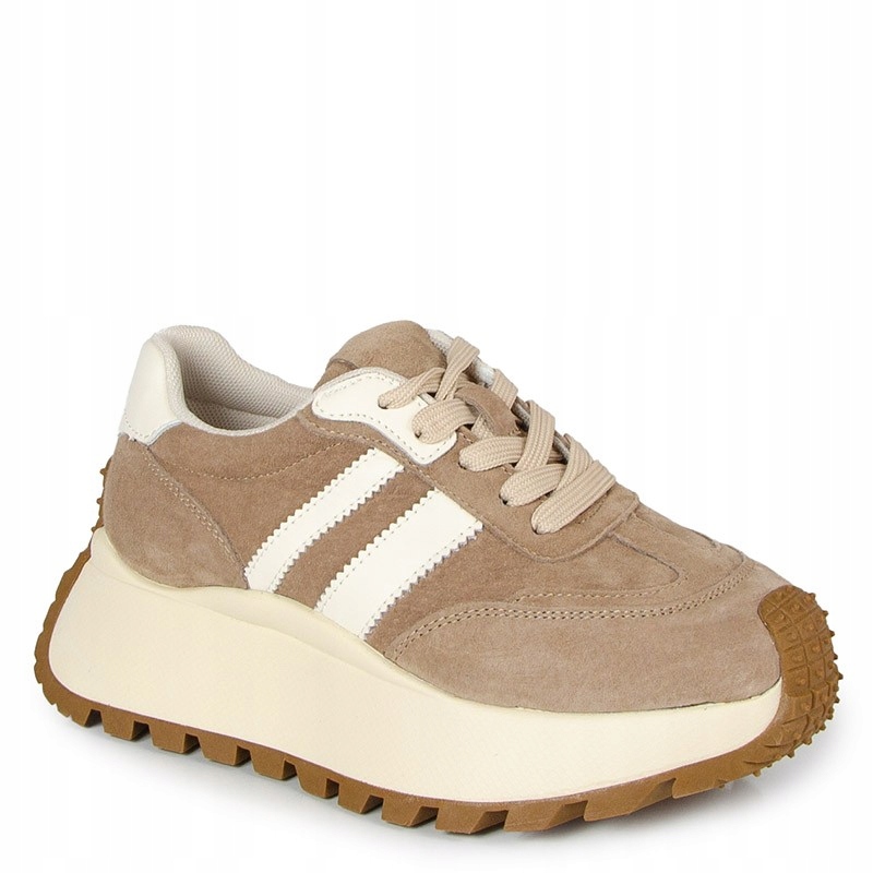 S.barski GR61-5986 Béžové Kožené Tenisky 40