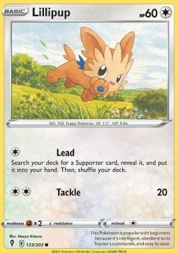 

Karta Pokemon Lillipup (evs 133) 133/203