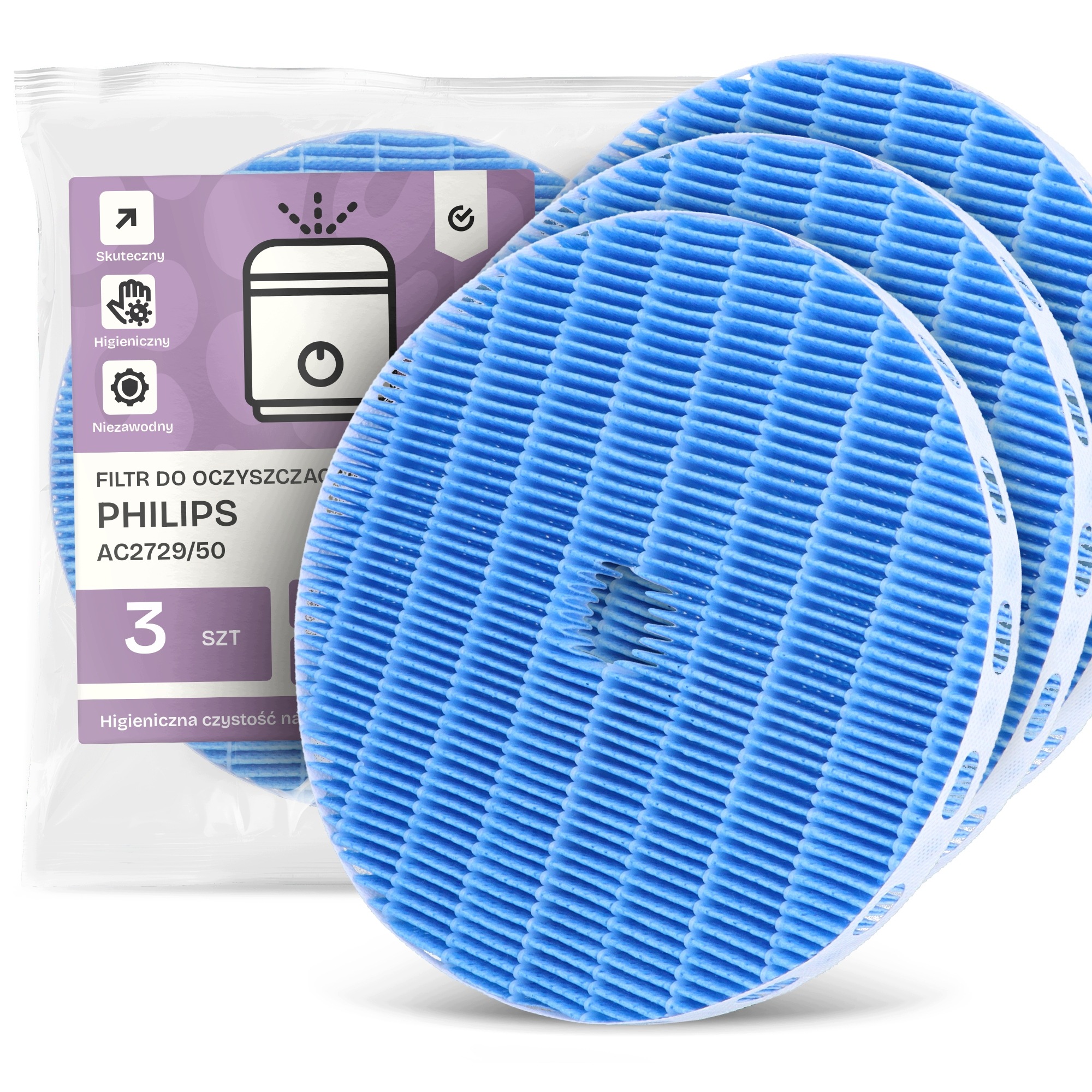 3x Filtr Do Čističky Vzduchu Philips AC2729/50 Zvlhčovač