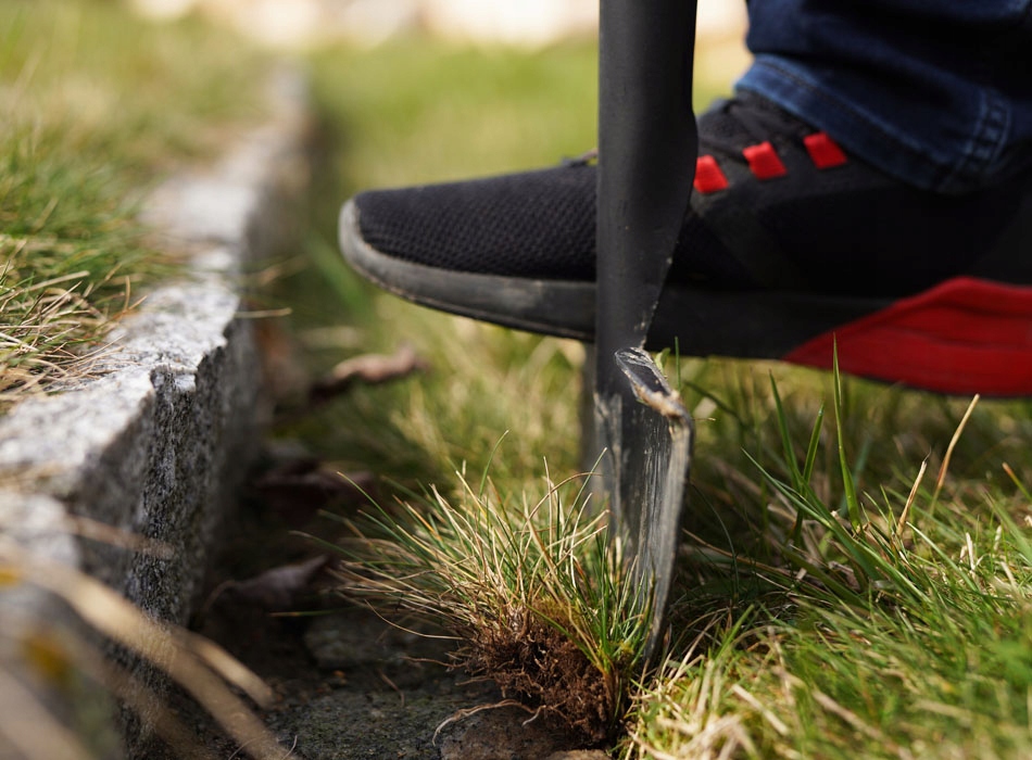 NOŻ DO DARNI KRAWĘDZI TRAWNIKA TRAWY SZPADEL OGRODOWY OBCINAK PRZYCINANIE Szerokość głowicy 23 cm