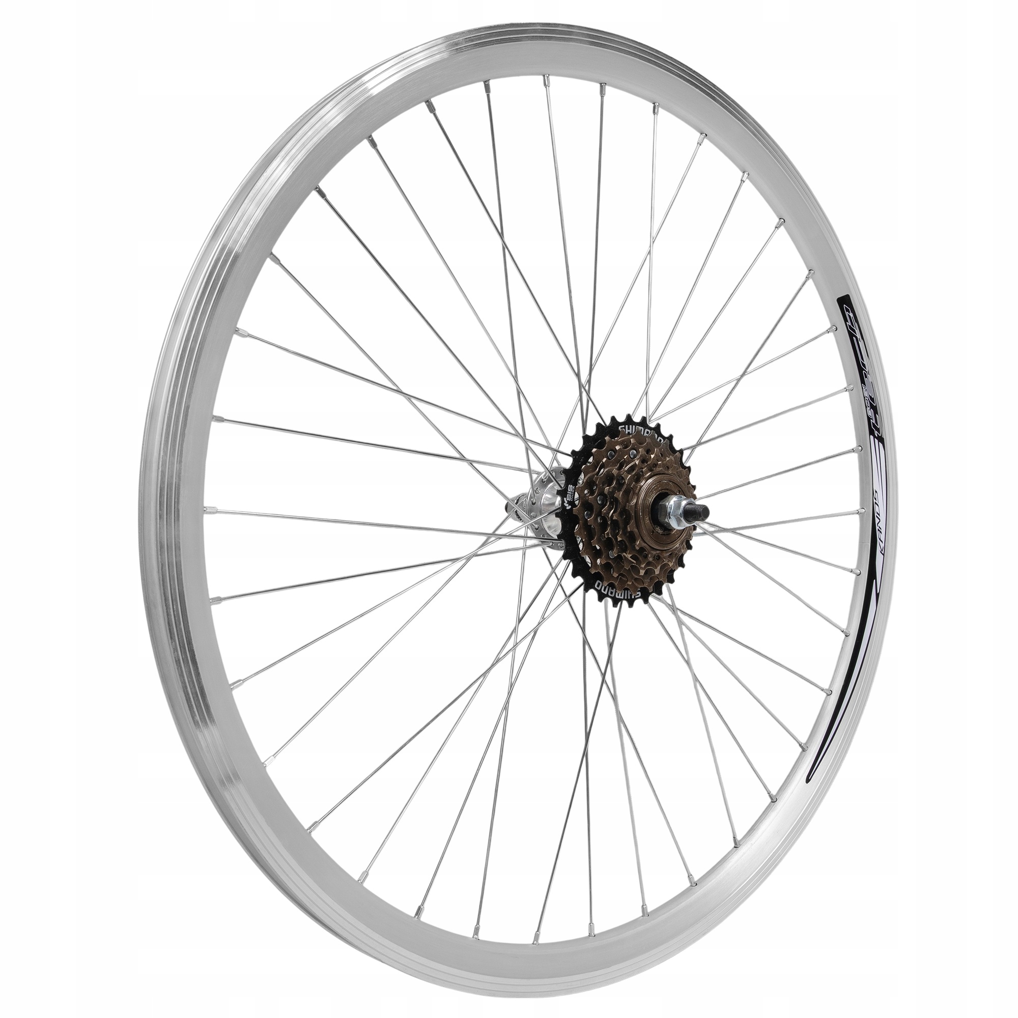 Kolo Na Kolo 26 Palců Zadní Volnoběžka 7 Řadová Shimano V-brake Stříbrná