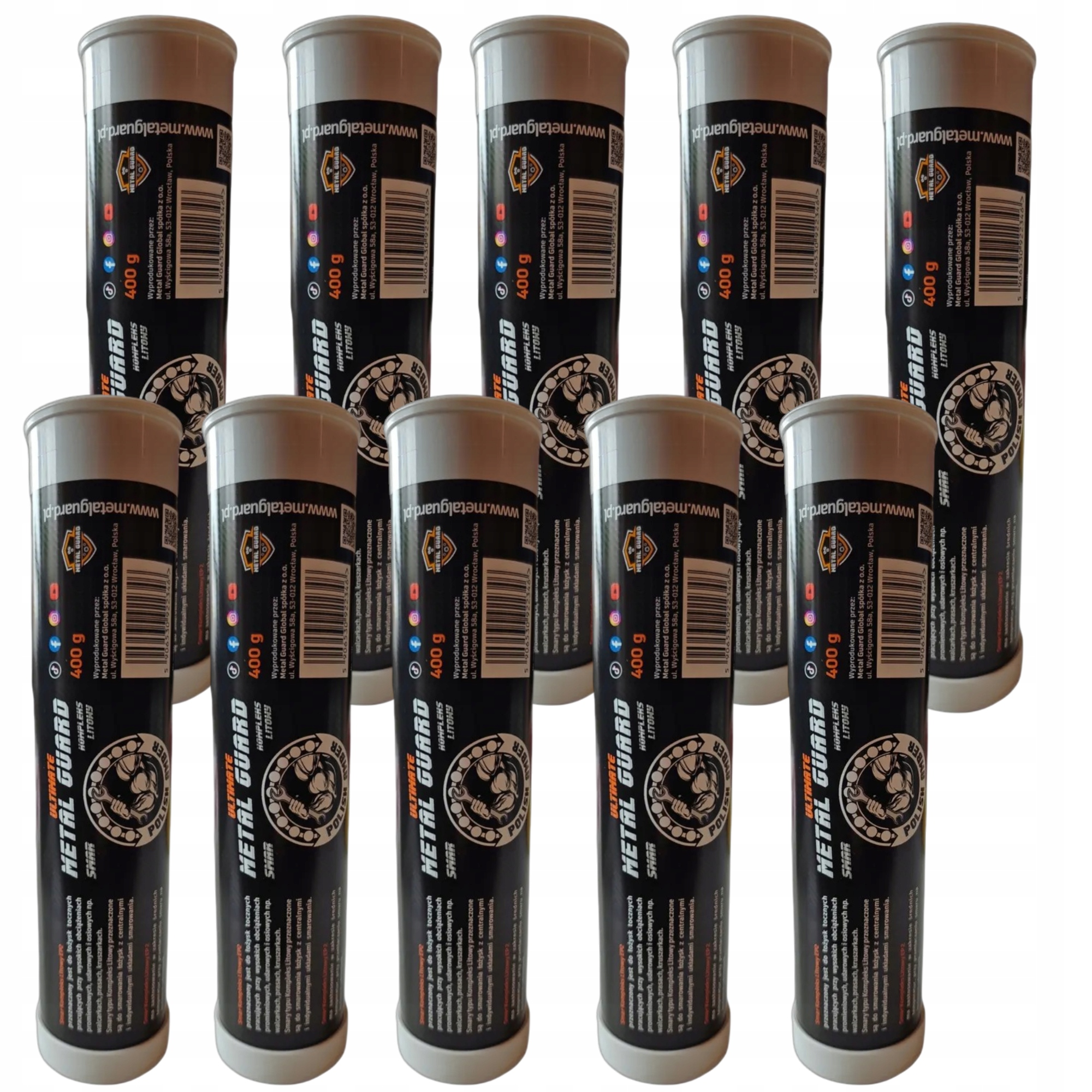 10x Metal Guard Smar Kompleks Litowy Kartusz EP2 wodoodporny