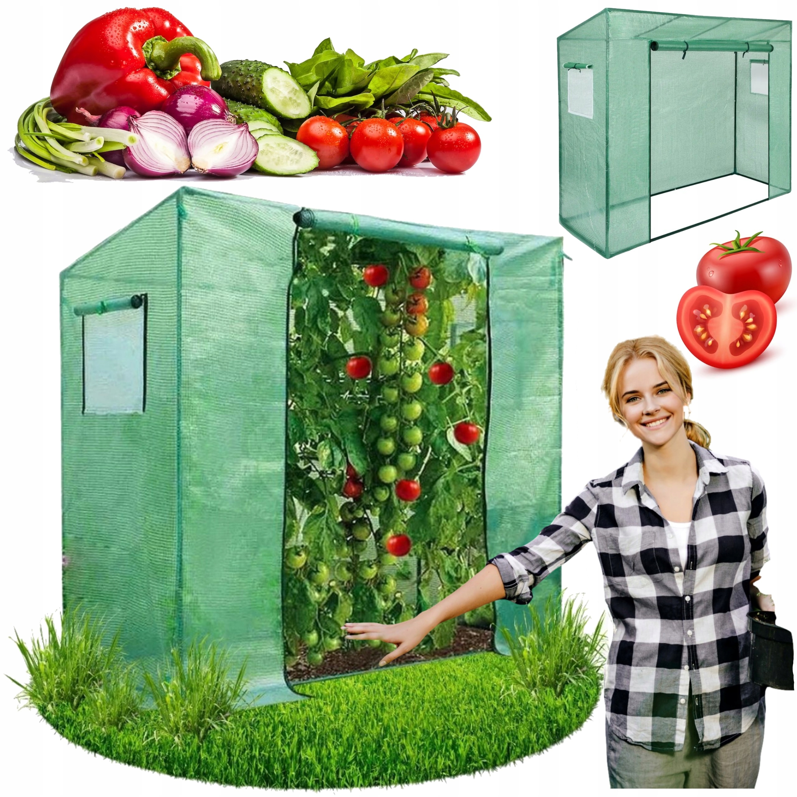 

Tunel Ogrodowy Foliowy Szklarnia Mini Balkon 200cm